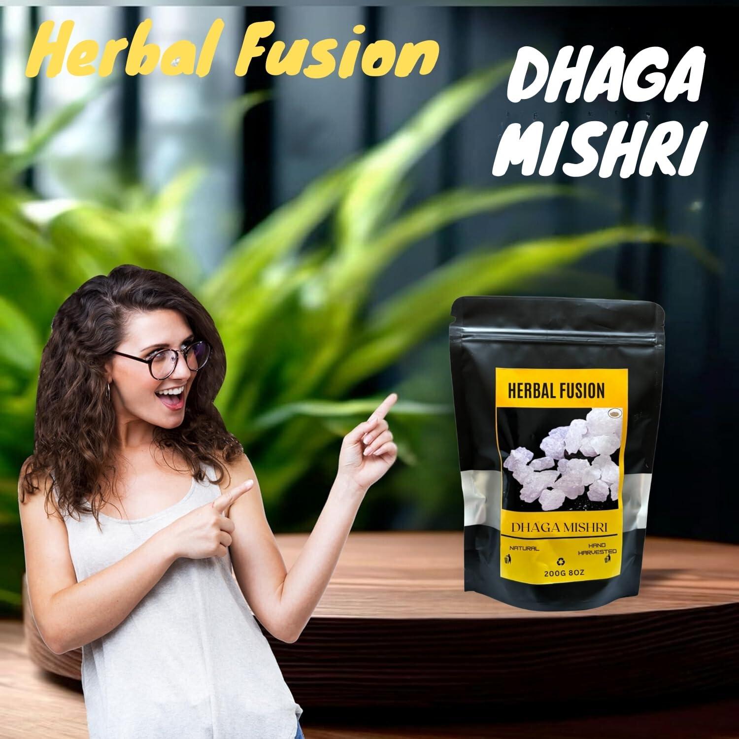 Herbal Fusion Dhaga Mishri, 8 Oz, 100% Natural, Gluten Free, Thread Crystals, Resealable Bags - Image 4