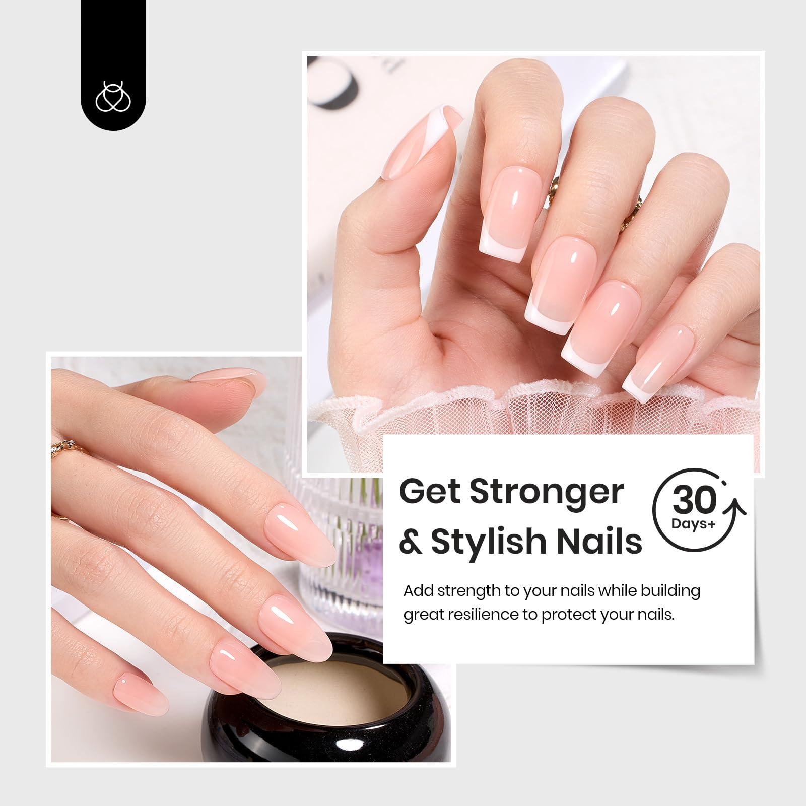 Beetles Builder Gel 7-in-1 Strengthener Gel for Nail Extensions Clear Hard Gel for Nail Strengthening Extension & Decoration Detachable Liner Nail Brush Included - Image 7