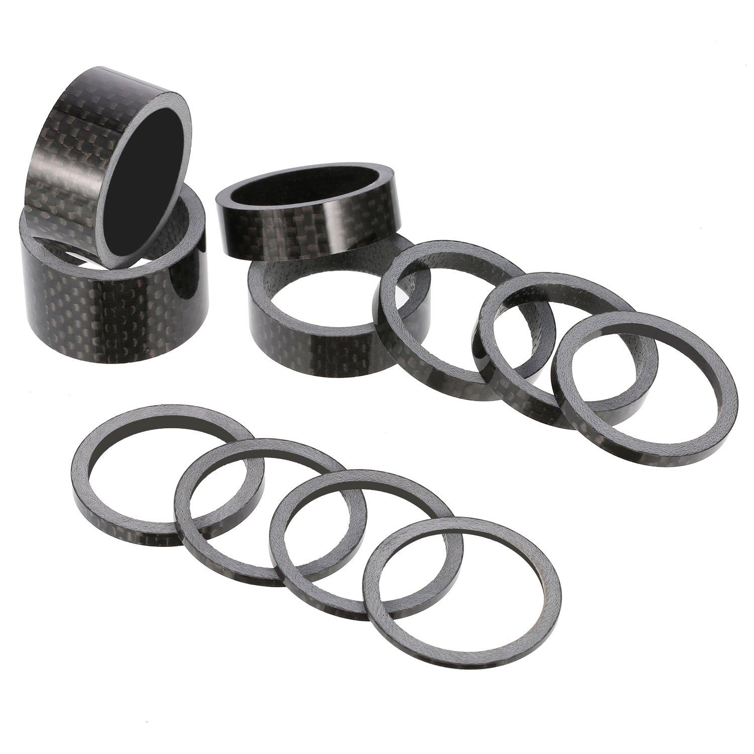 Sumind 11 Pieces Bike Carbon Fiber Headset Spacer Bicycle 1-1/8 Inch 20 15 10 5 3 2 1 mm, 7 Size - Image 2