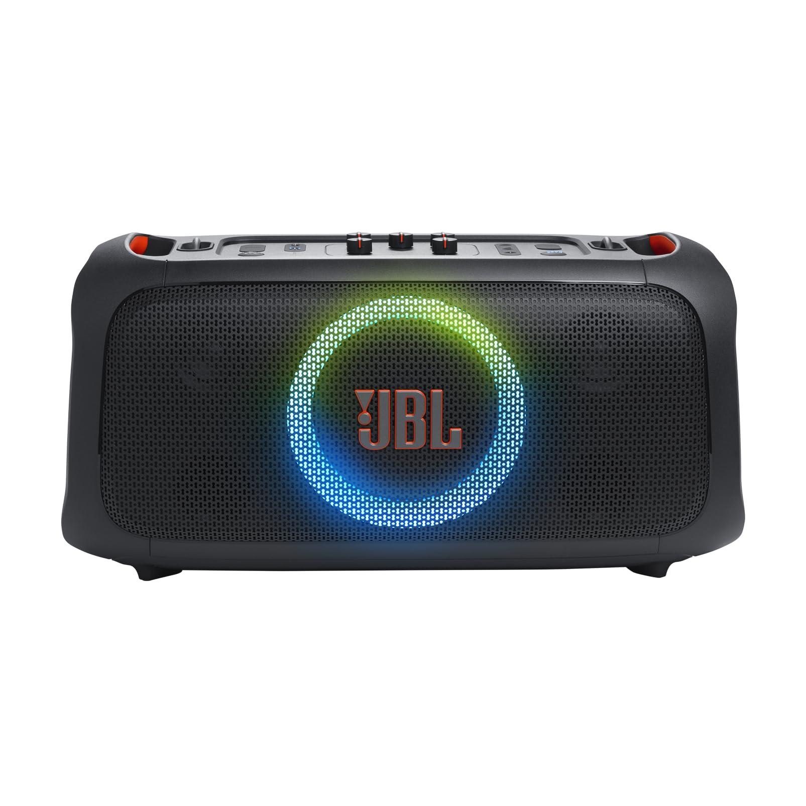 JBL PartyBox On-The-Go Essential - Portable Party Speaker with Built-in Lights and Wireless mic, Amazing Pro Sound, IPX4 splashproof Protection, 6 Hours of Playtime, Convenient Shoulder Strap - Image 10