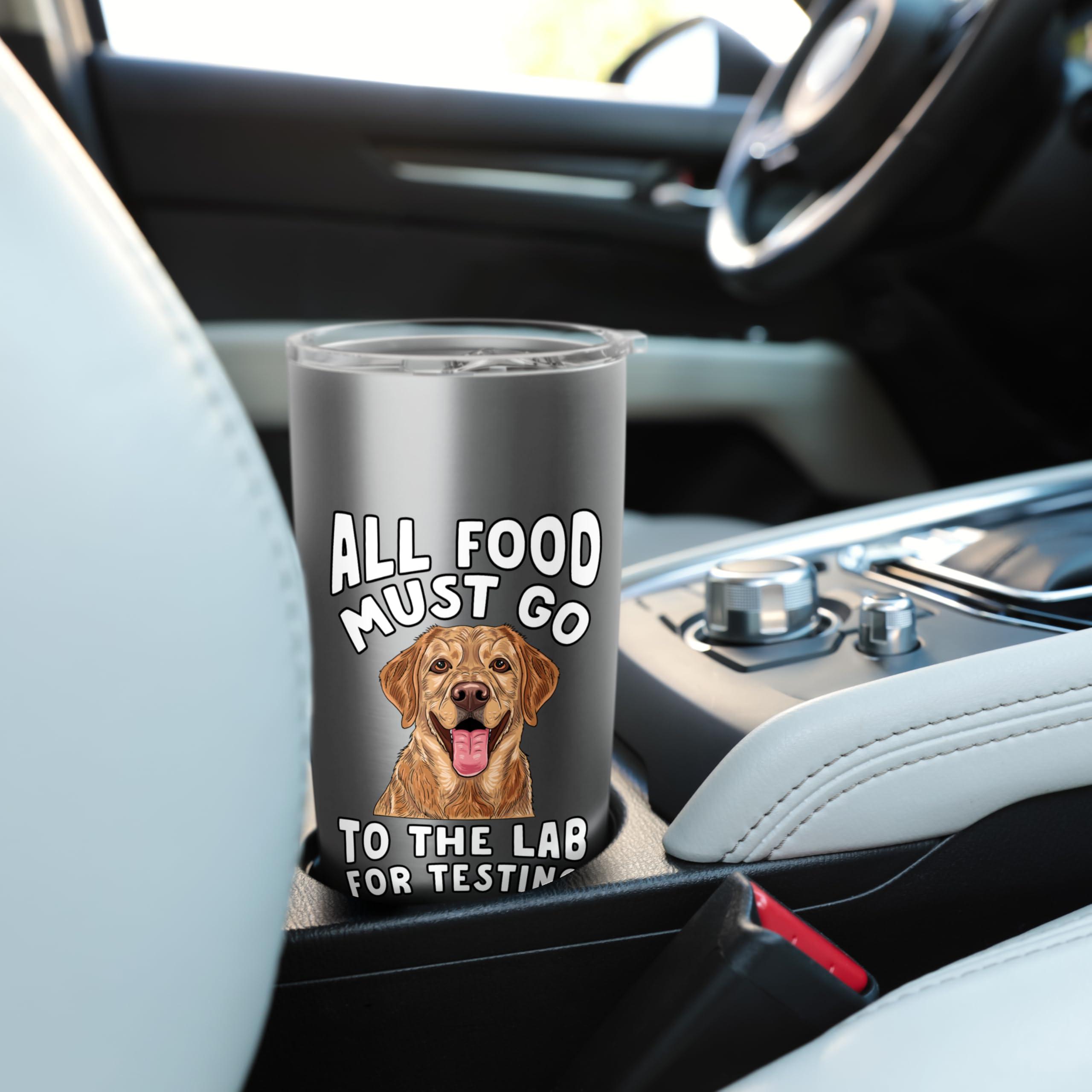 Labrador Retriever All Food Must Go To The Lab Dog Funny Stainless Steel Insulated Tumbler - Image 2