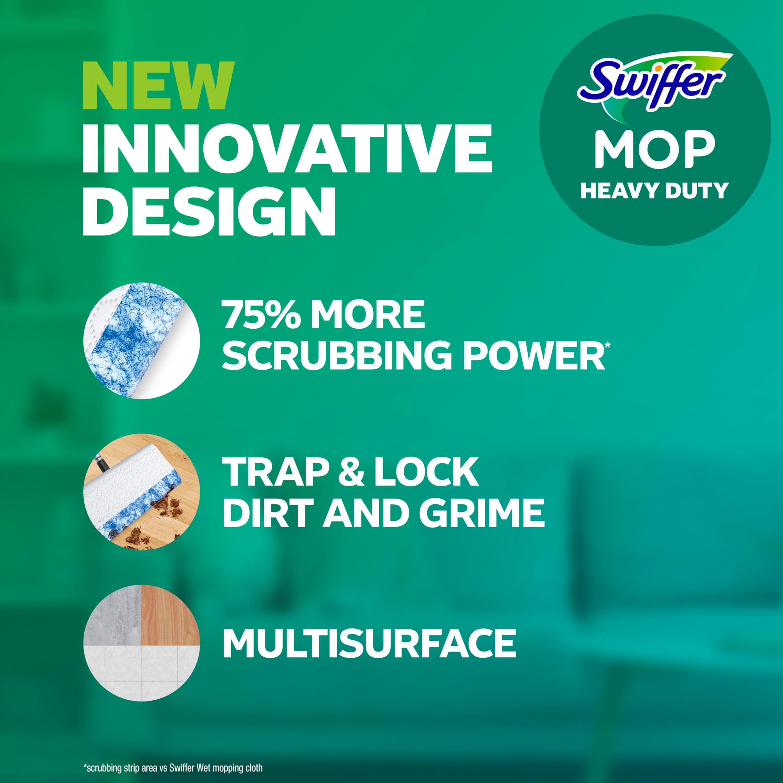 Swiffer Sweep + Mop, Wet Pads Refill, Floor Cleaner, Cleaning Cloths, Heavy Duty, Fresh, 20ct - Image 2