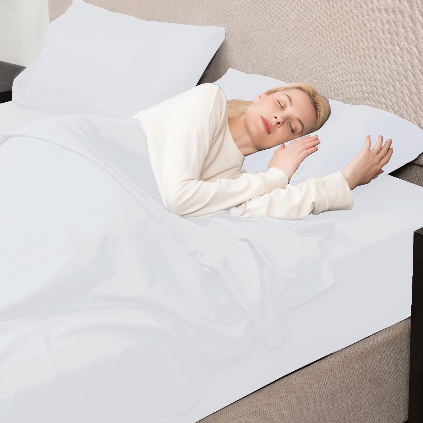 Mejoroom Queen Sheet Set - Hotel Luxury 1800 Bedding Sheets & Pillowcases - Deep Pocket Fitted Sheet, Hypoallergenic, Wrinkle& Breathable, Fade Resistant - 4 Piece (Queen,White) - Image 6