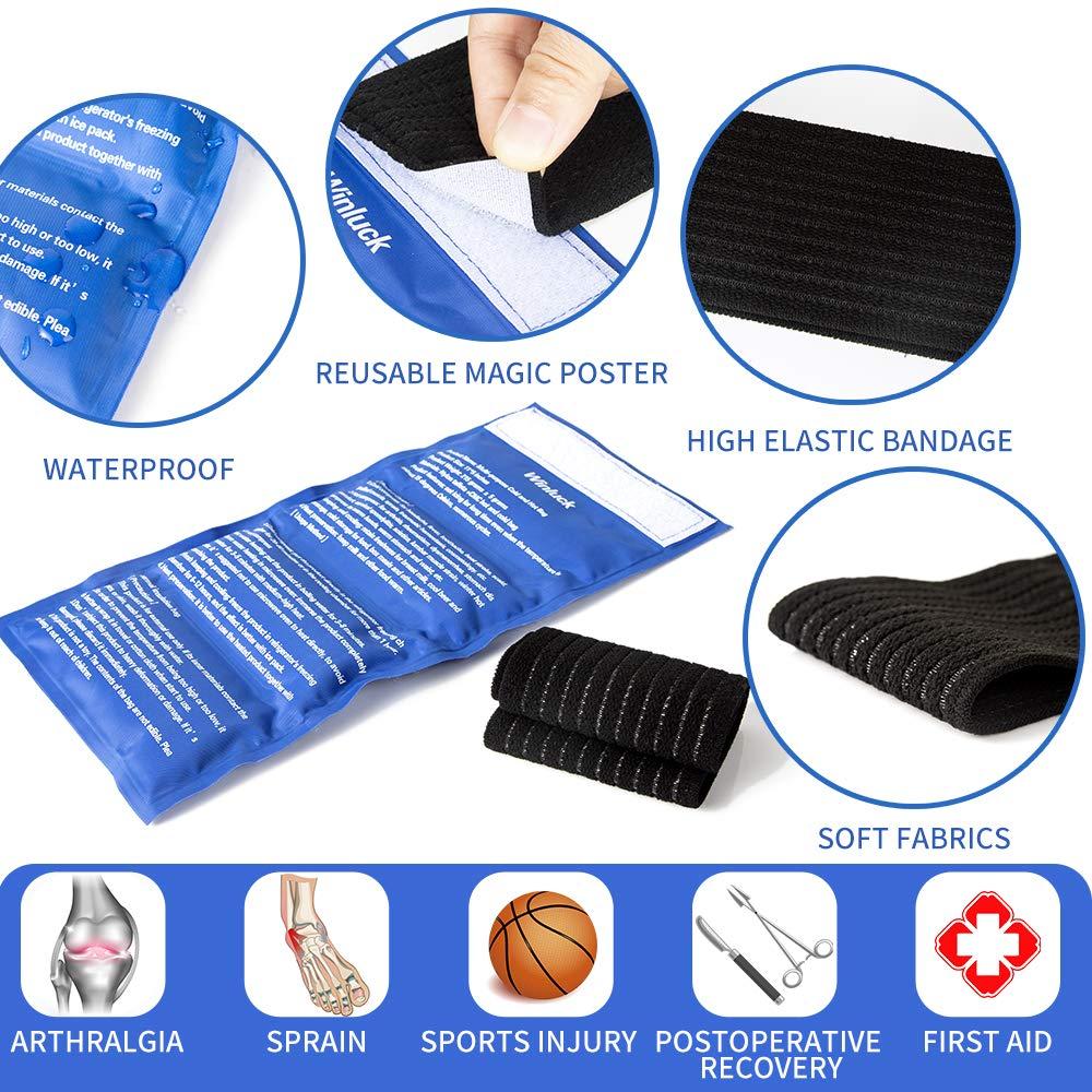 Gel Ice Packs for Injuries- Adjustable Wrap for Pain Relief Ice Pack+Heat Pack ， Non-Toxic Smooth Reusable, Support Rehabilitation, Flexible Therapy - Shoulder, Back, Knee, Neck, Ankle, Jaw & More, - Image 5