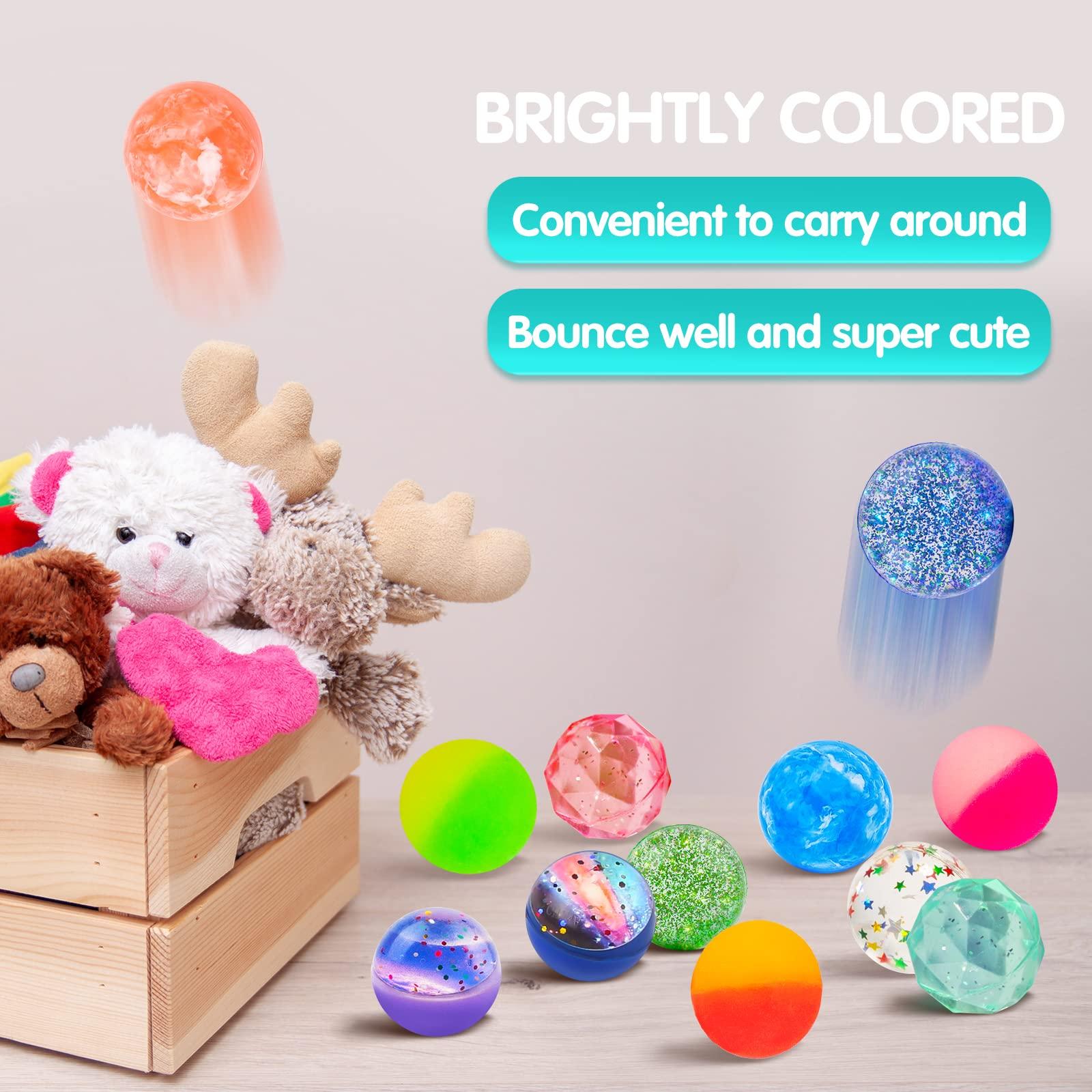 Ecoofor 24 Pieces Bouncy Balls 32mm Bounce Balls 6 Styles High Bouncing Balls Toys for Kids Party Favors Birthdays Gift Classroom - Image 5
