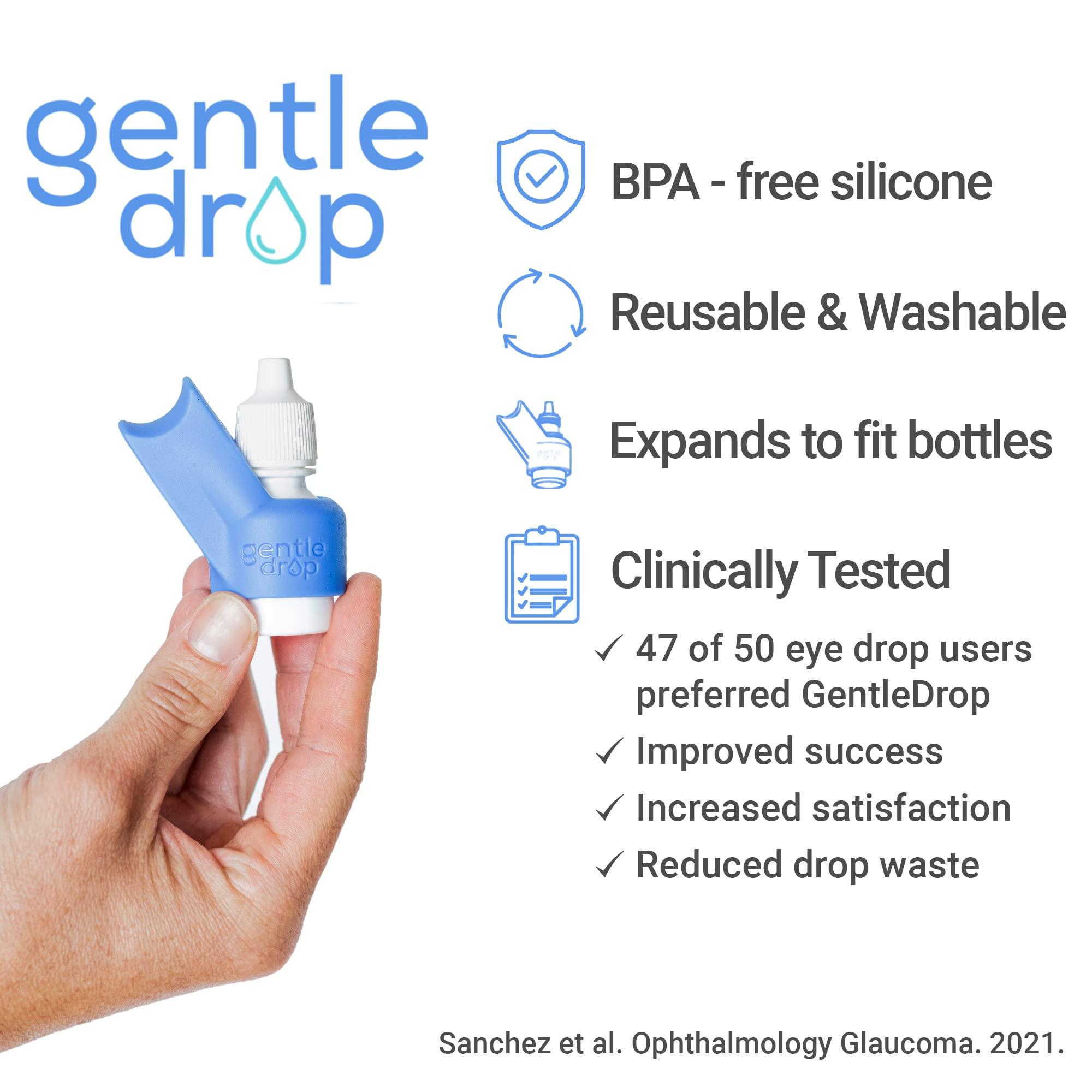 GentleDrop Eye Drop Guide | Reusable Silicone Aid to Help Aim Most Eyedrop Bottles | Bottle Holder Accessory Tool Assists Adults Elderly | Dispenser Invented by Doctors - Image 6