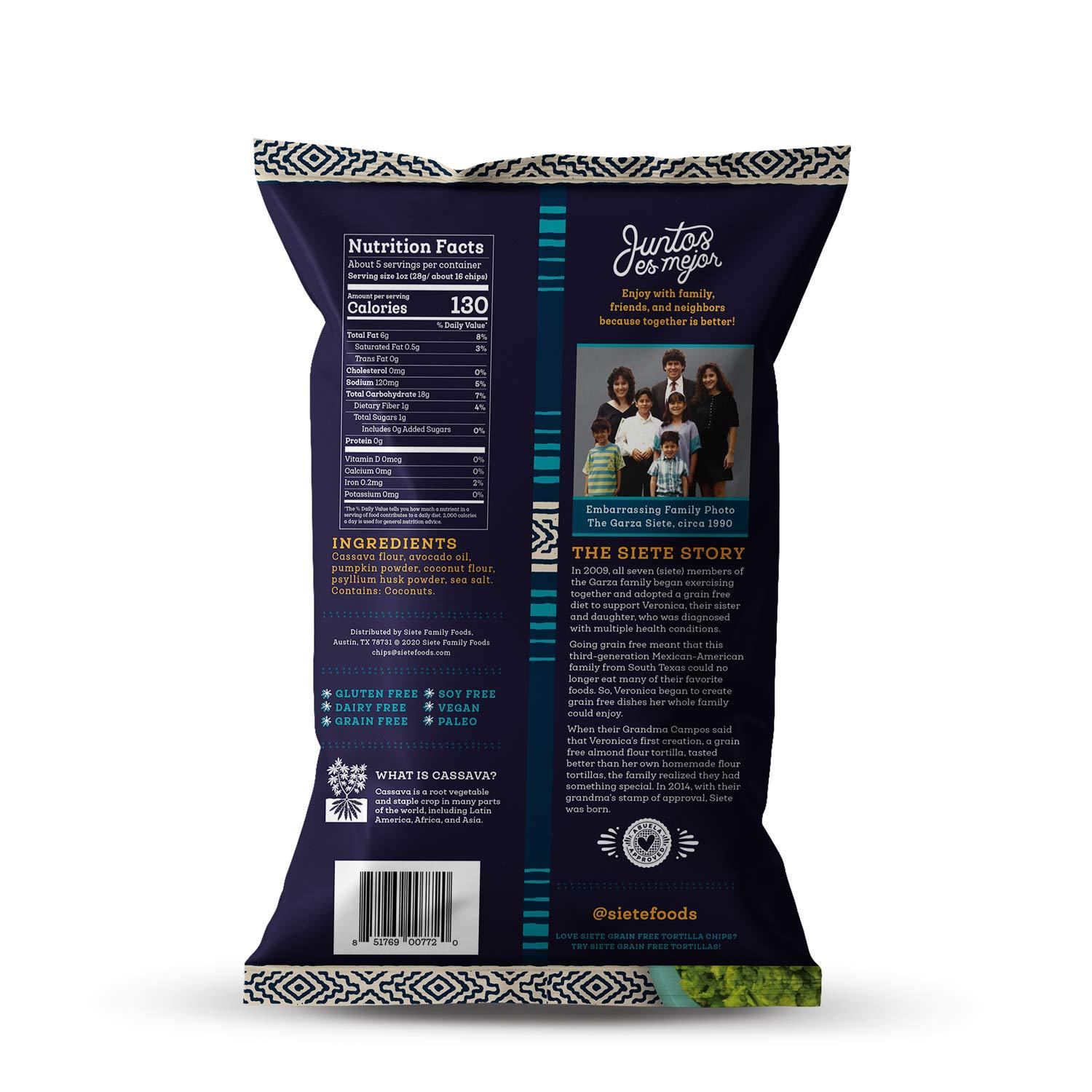 Siete Tortilla Chips | Grain free | Gluten Free Chips | Paleo & Vegan Snacks | Non GMO | Dip Chip, 5 Ounce (Pack of 1) - Image 2