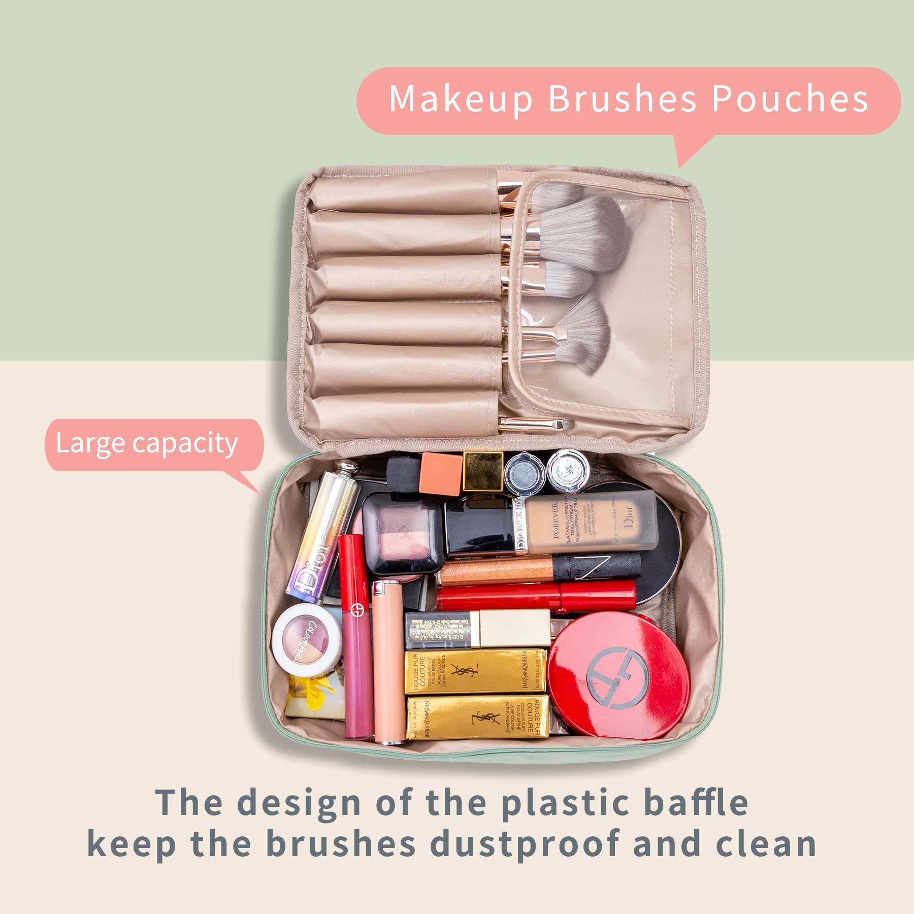 Queboom Travel Makeup Bag Cosmetic Bag Makeup Bag Toiletry bag for women and men (Green) - Image 5