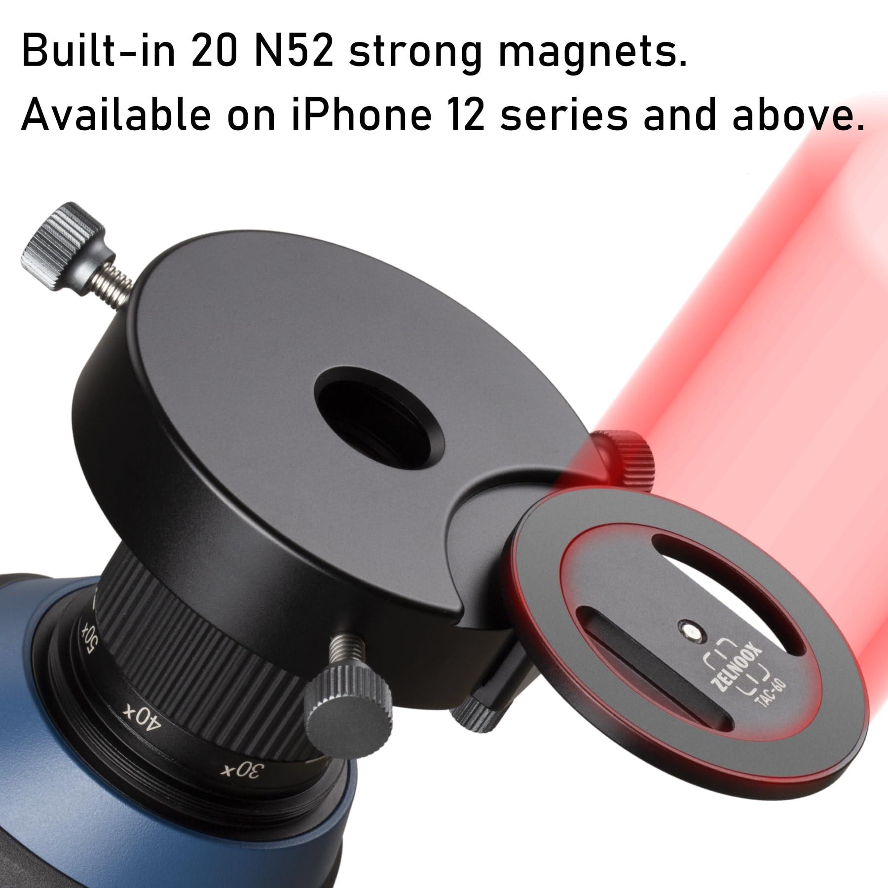 for Magsafe Digiscoping Adapter,Fits Telescope or Spotting Scope 2.5" Eyepiece Max,Magnetic Attachment for iPhone 12/13/14/15/16 Pro Max Magnetic Case - Image 2
