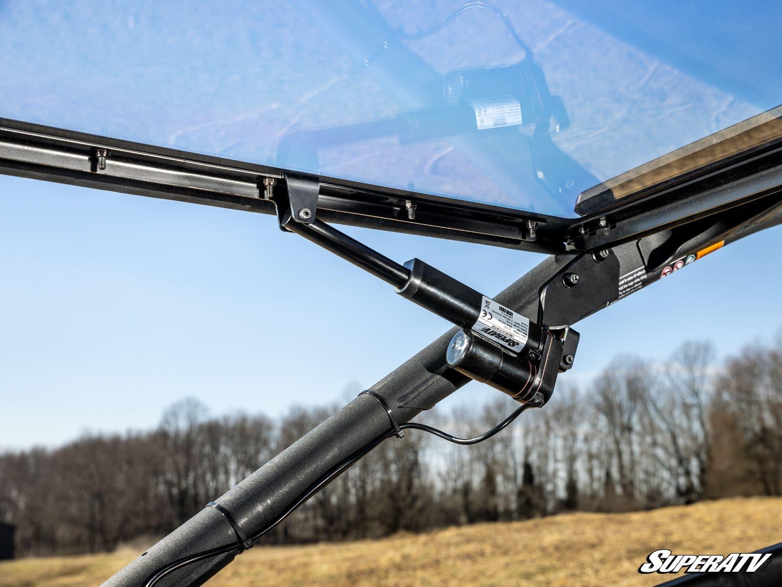 SuperATV MaxDrive Power Flip Windshield for Can-Am Maverick R MaxDrive, Can be Opened to Any Position for Full Airflow Control, 1/4” Polycarbonate 250x Stronger than Glass, USA Made - Image 9