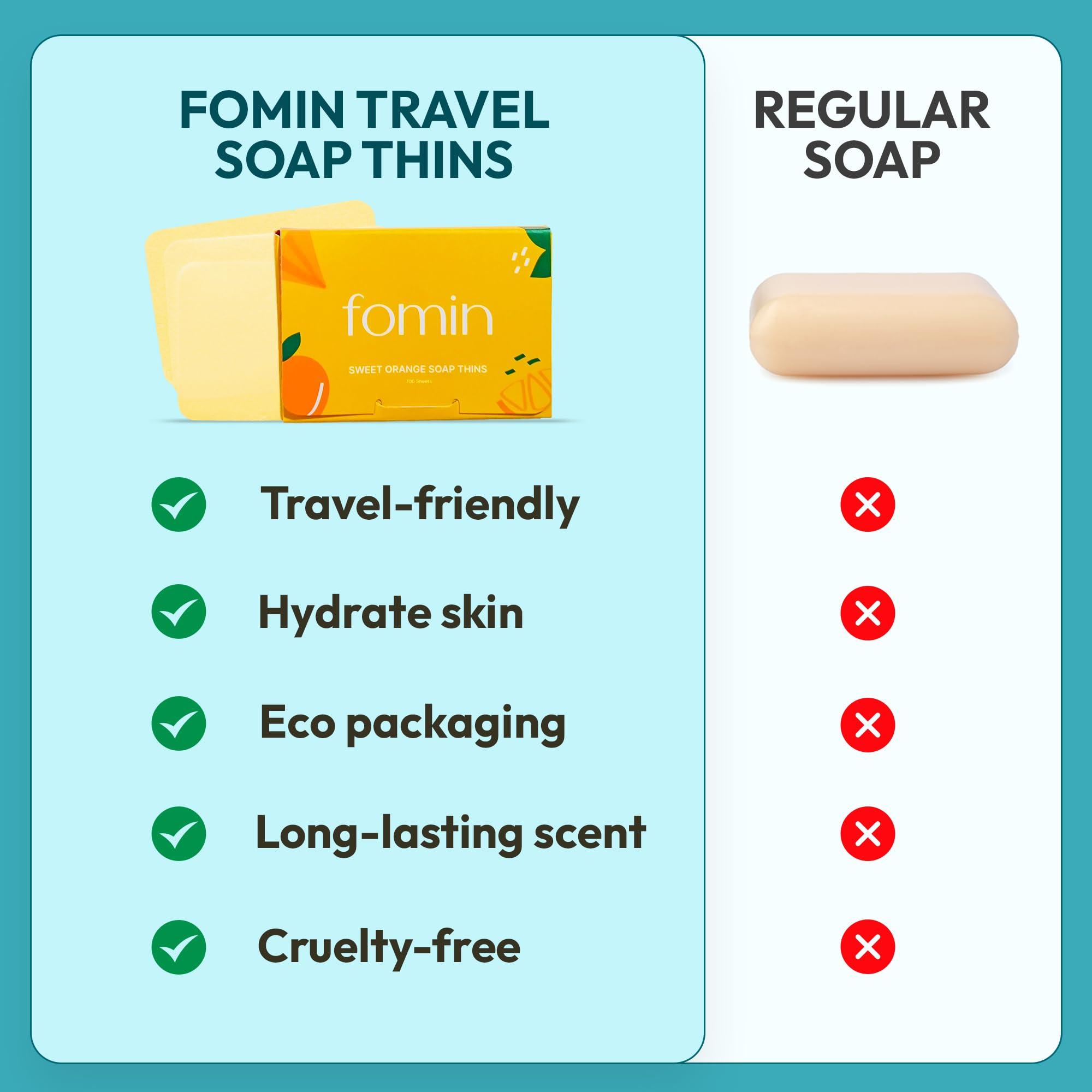 FOMIN - Antibacterial Paper Soap Sheets for Hand Washing - (300 Sheets) Lemon, Lavender, Unscented Travel Soap Sheets, Dissolvable Camping Mini Soap, Portable Hand Soap sheet - Image 5