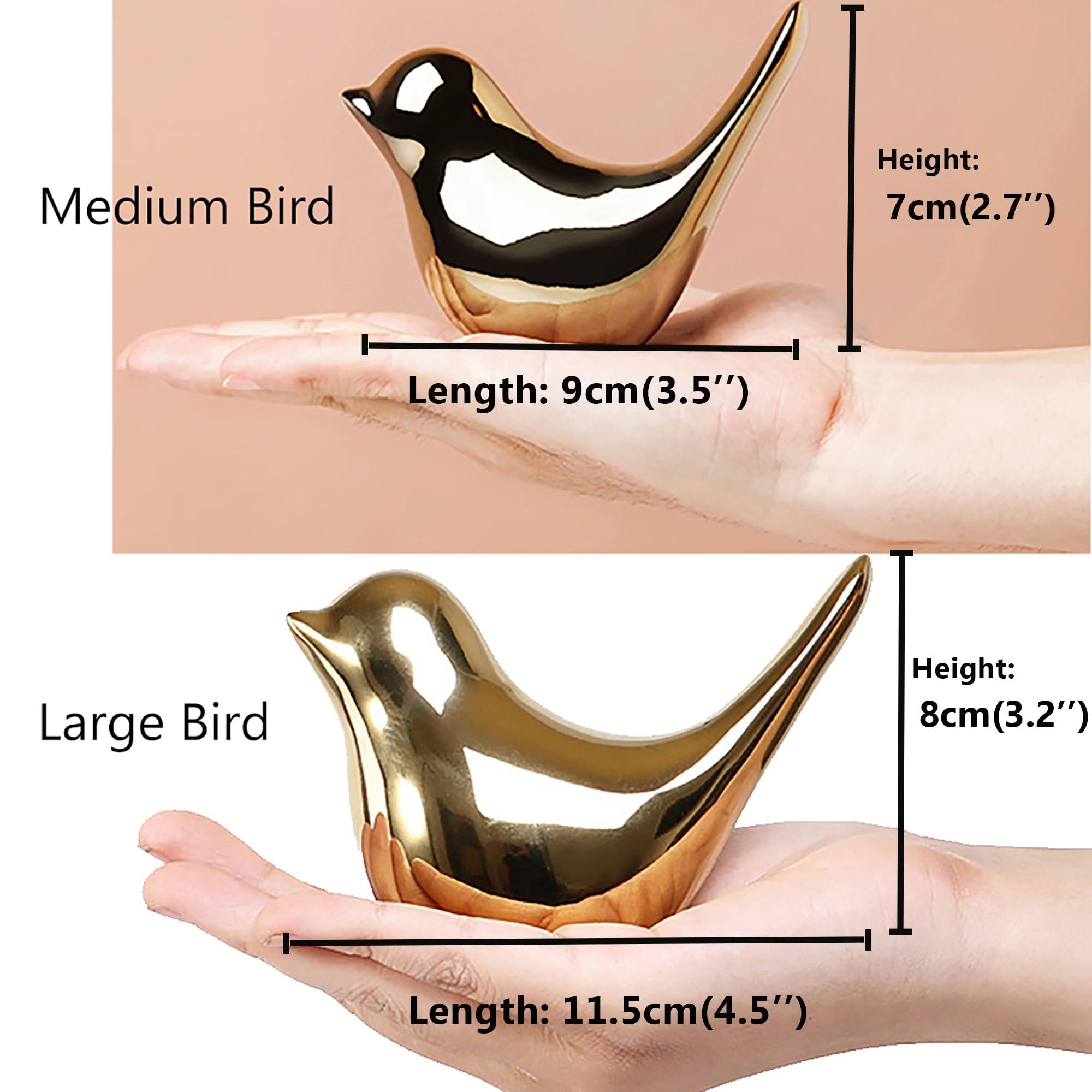 FANTESTICRYAN Small Birds Statues Gold Home Decor Modern Style Figurine Decorative Ornaments for Living Room, Bedroom, Office Desktop, Cabinets - Image 3