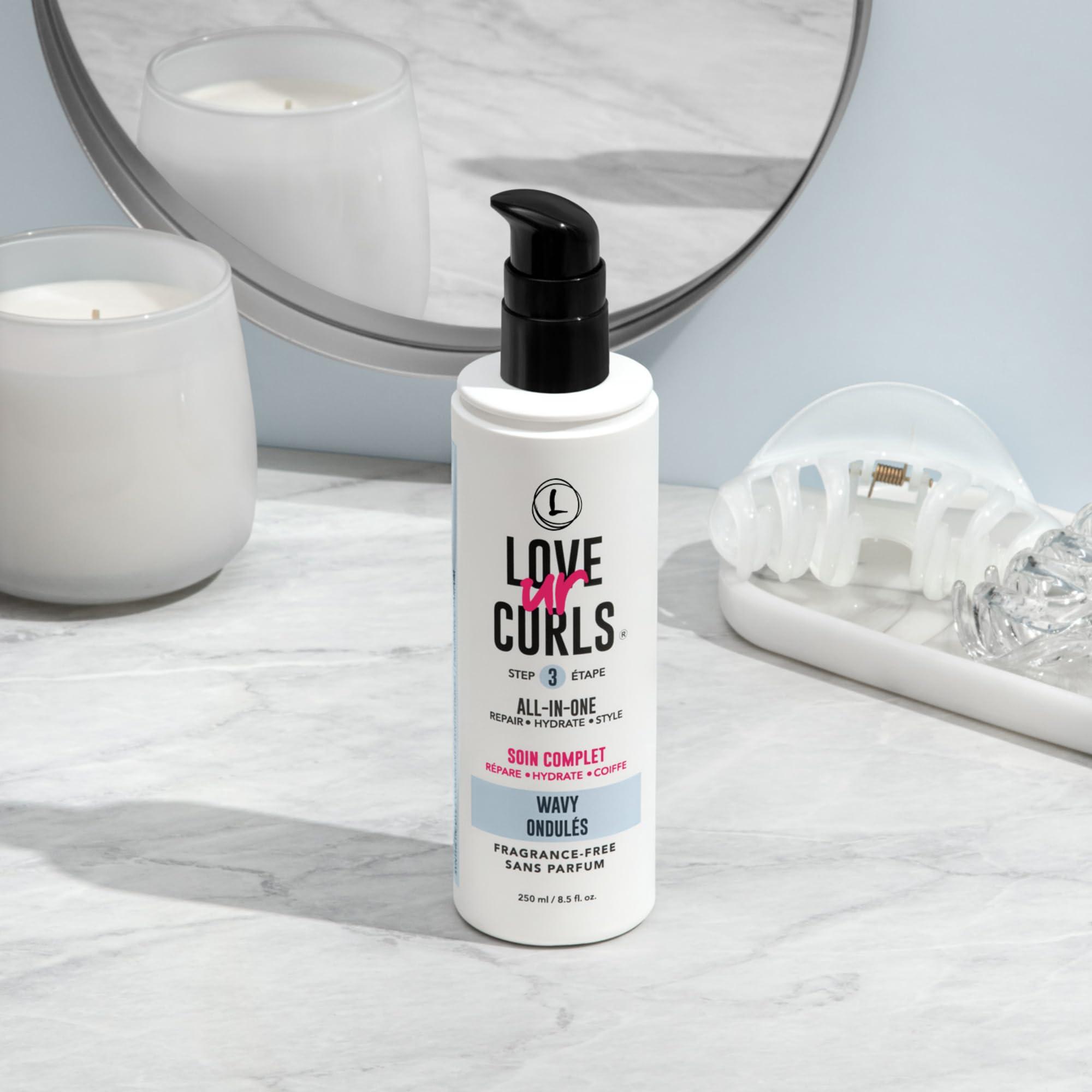 Love Ur Curls Fragrance Free All in One Curl Cream Styler for Wavy Textured Hair, Repair, Define, Hydrate & Style with Shea Butter, 250mL - Image 5