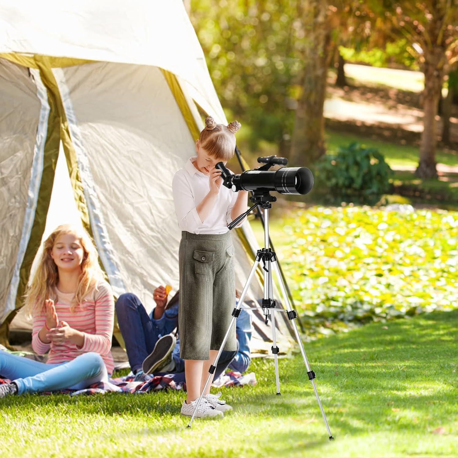 Telescope with 6mm and 25mm Kellner Eyepieces, F40070M Astronomical Reflector Telescope with Height-Adjustable Aluminum Tripod and Backpack, Can See Craters on The Surface of The Moon - Image 5