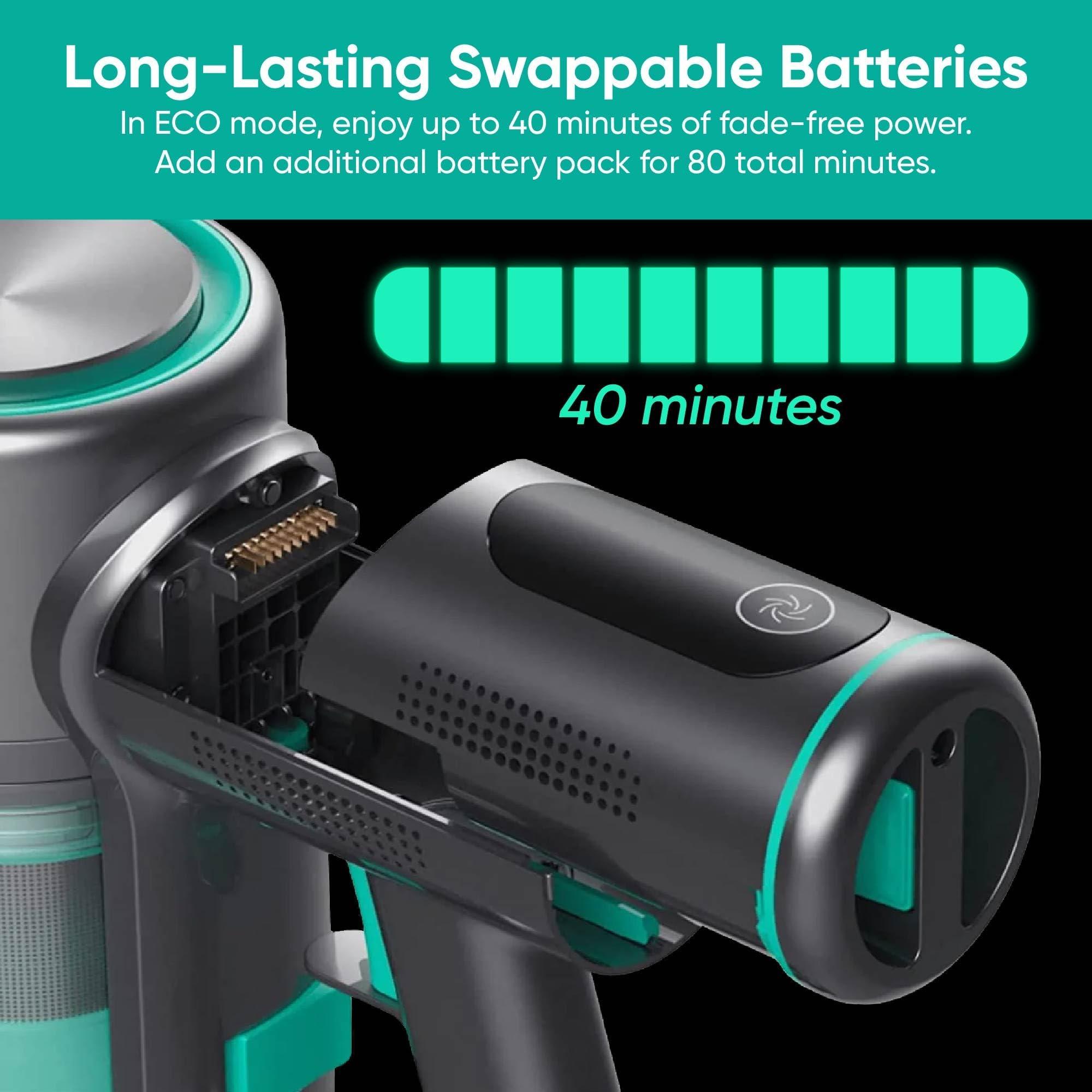 Wyze Cordless Vacuum Cleaner with 20000Pa Powerful Suction, Lightweight Stick with HEPA Filter, 300W Powerful Brushless Motor, 40mins Runtime for Home Hard Floor Carpet Pet Hair - Image 8