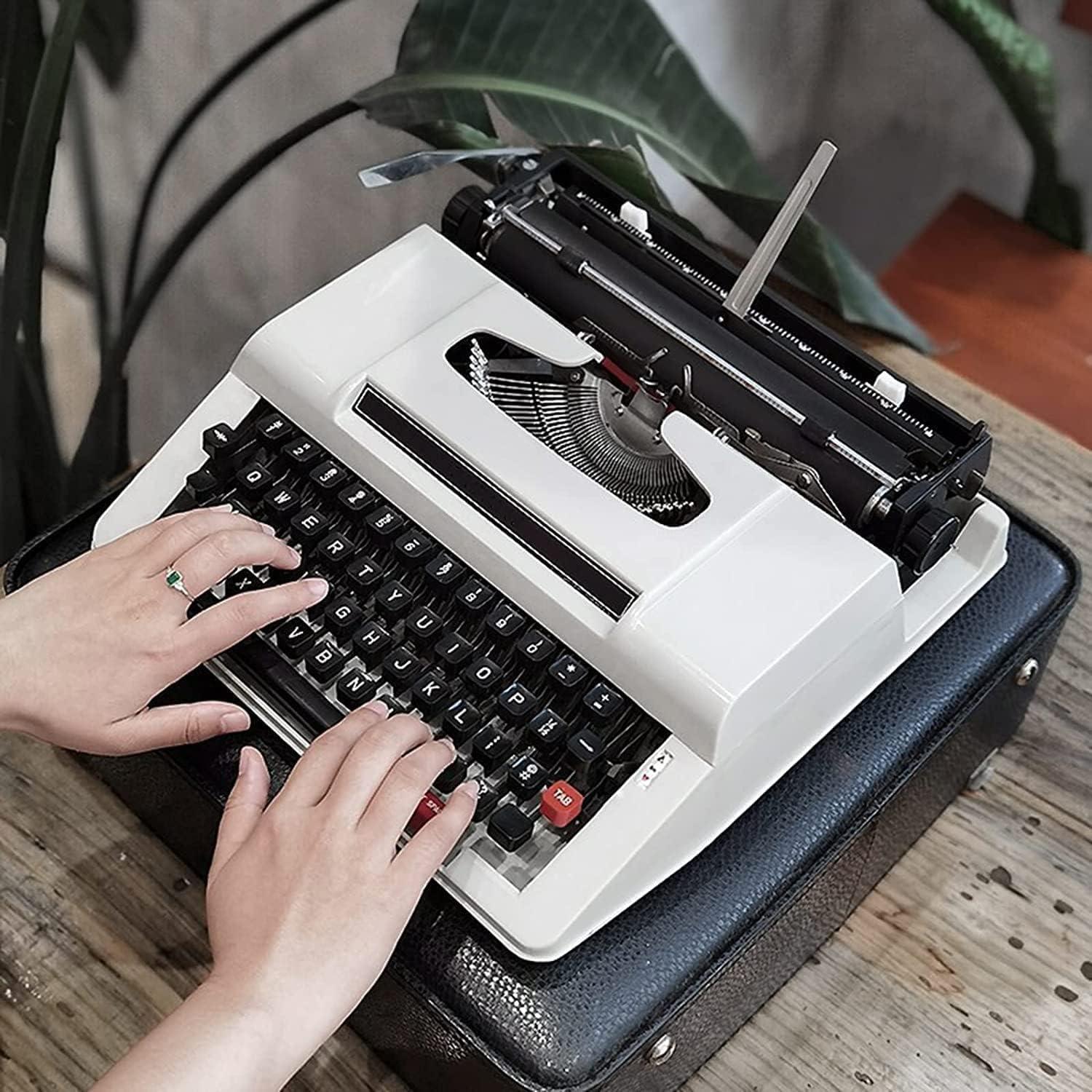 TYANZAA Manual Traditional Typewriter, Retro Style Manual Typewriter, Classic Word Processor, Perfect for Writing Novels Anywhere
