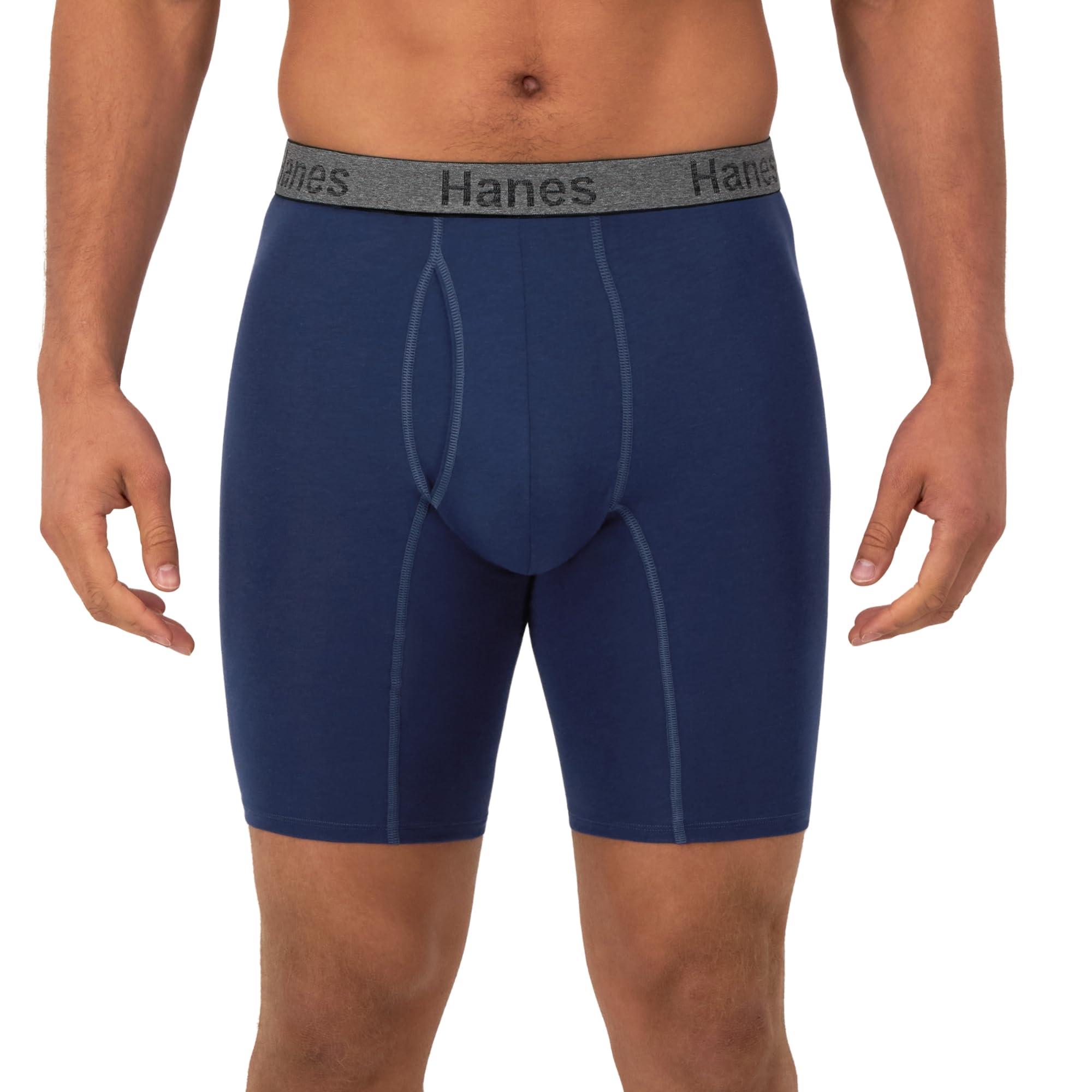 Hanes Men's Comfort Flex Fit Boxer Briefs, Ultra Soft Stretch, Long Leg & Regular Leg, 3- Pack - Image 2