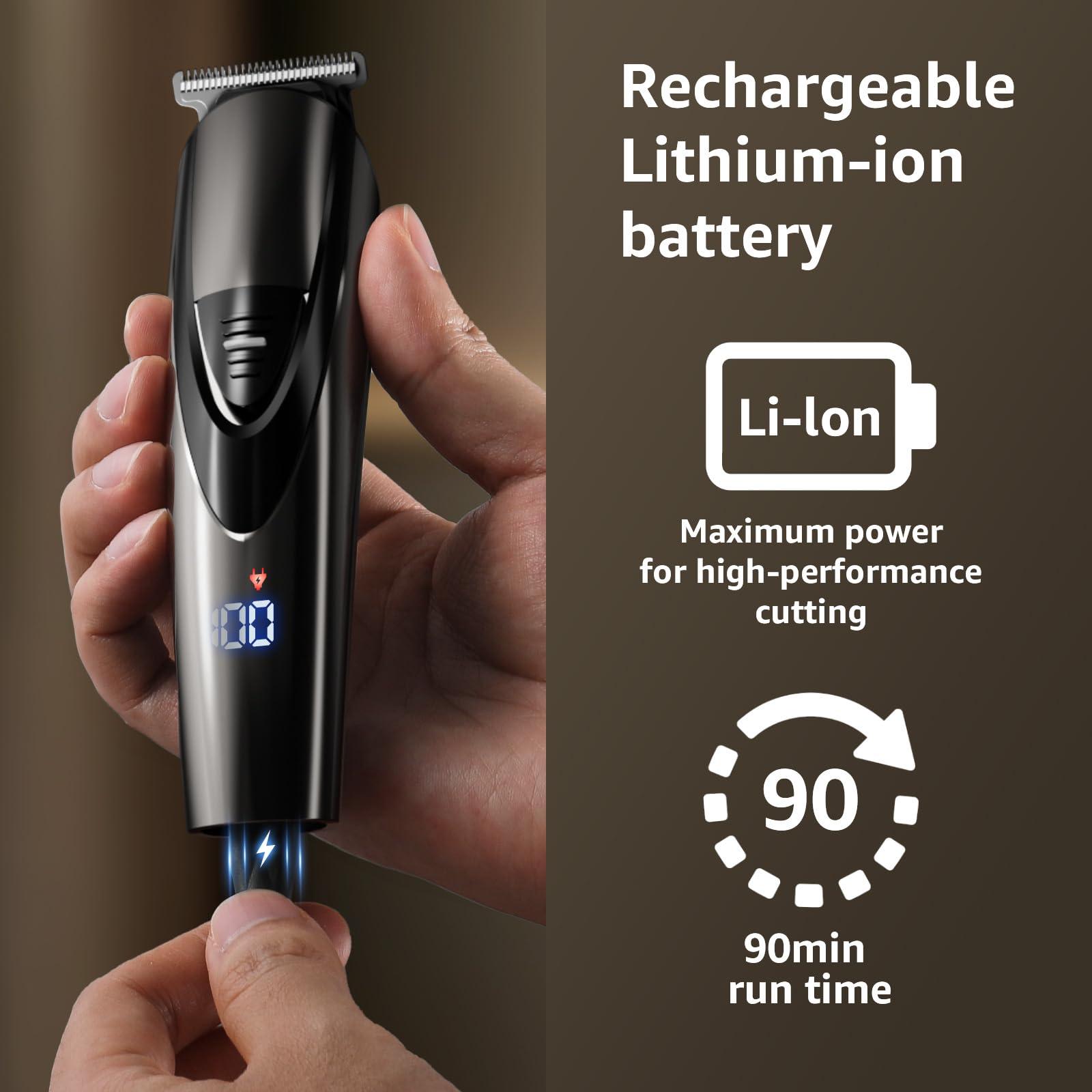 Beard Trimmer for Men SHPAVVER,17-Pc Set Rechargeable Hair Clippers Kit with Safety Lock,Mens Grooming Kit for Hair Beard Body & Nose,Gifts for Men - Image 4