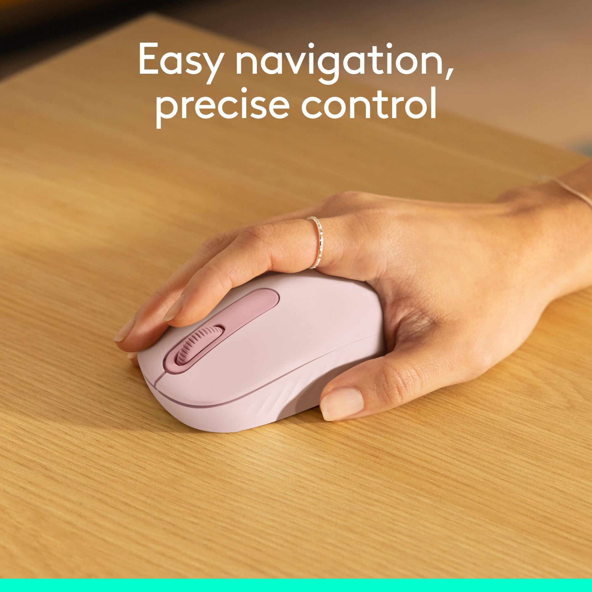 Logitech M196 Bluetooth Wireless Mouse, Compact and Portable Mouse for Laptops, Tablets and More, 12-Month Battery, Smooth Tracking, Compatible with PC and Mac, Windows and macOS - Rose - Image 5