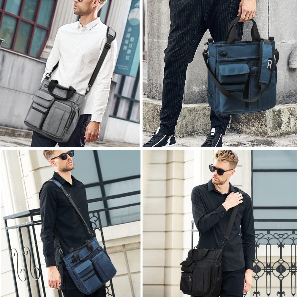 IX INOXTO Mens Messenger Bag Laptop Shoulder Bag Computer Work Office Bag Waterproof Briefcases for Travel Work - Image 5