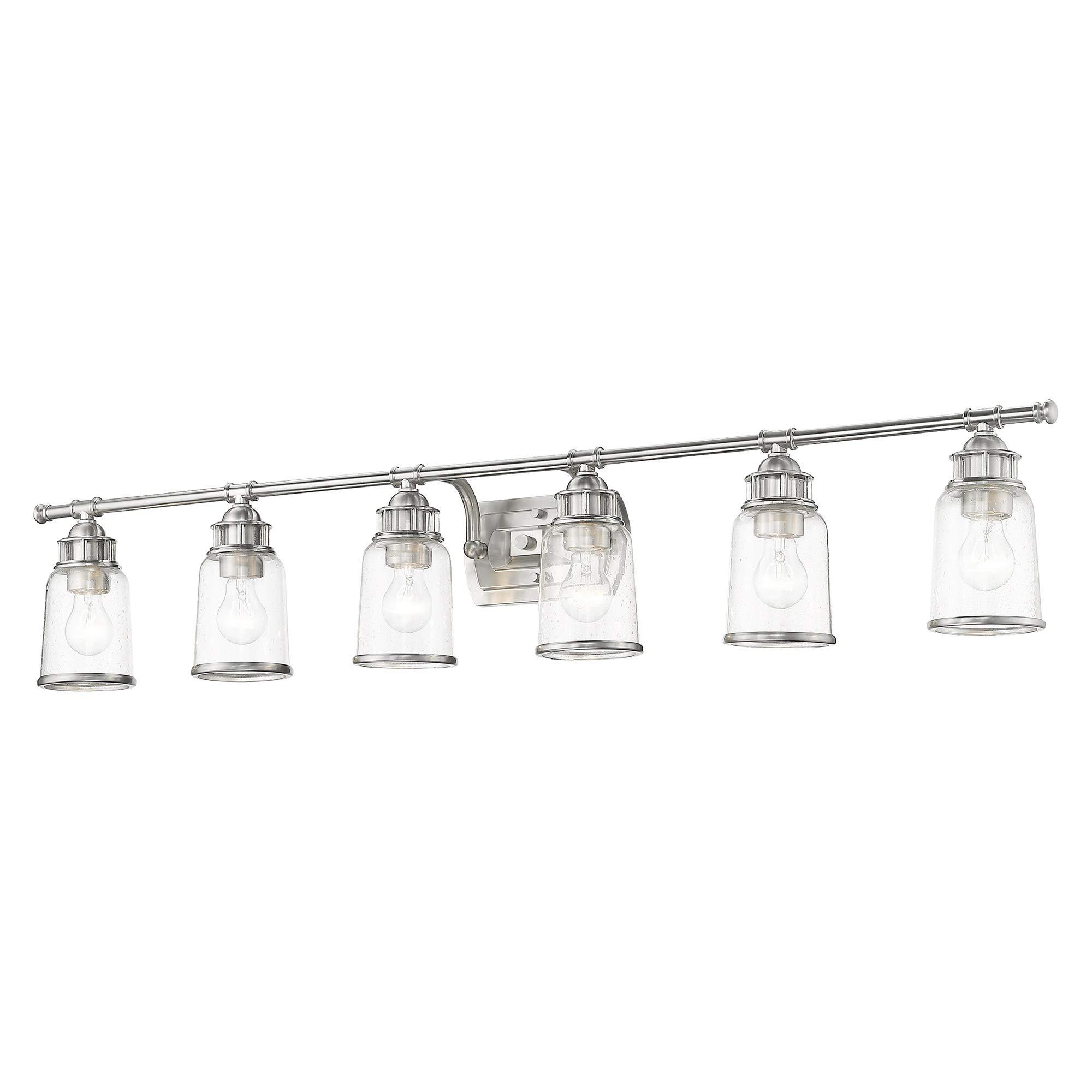 Livex Lighting 10516-91 Lawrenceville 6 Light Bath Vanity, Brushed Nickel, 47.5 x 7.25 x 8.25 - Image 4