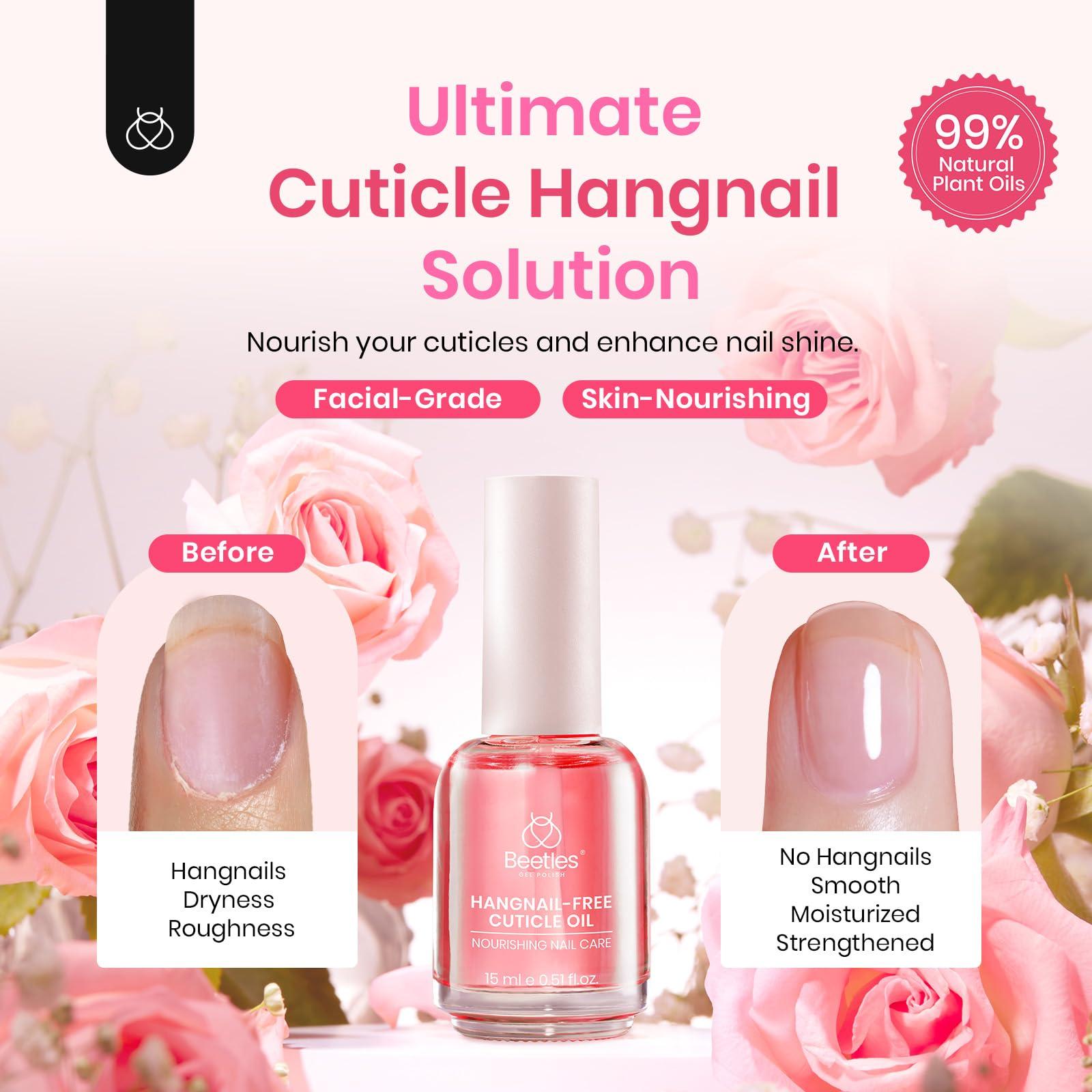 Beetles Cuticle Oil for Nail & Cuticle Care, 15ml Natural Rose Smell Oil with Vitamin E Nourish Condition Dry Stronger Nails SPA & Hand Manicure DIY Salon Needs Gifts for Her Women - Image 5