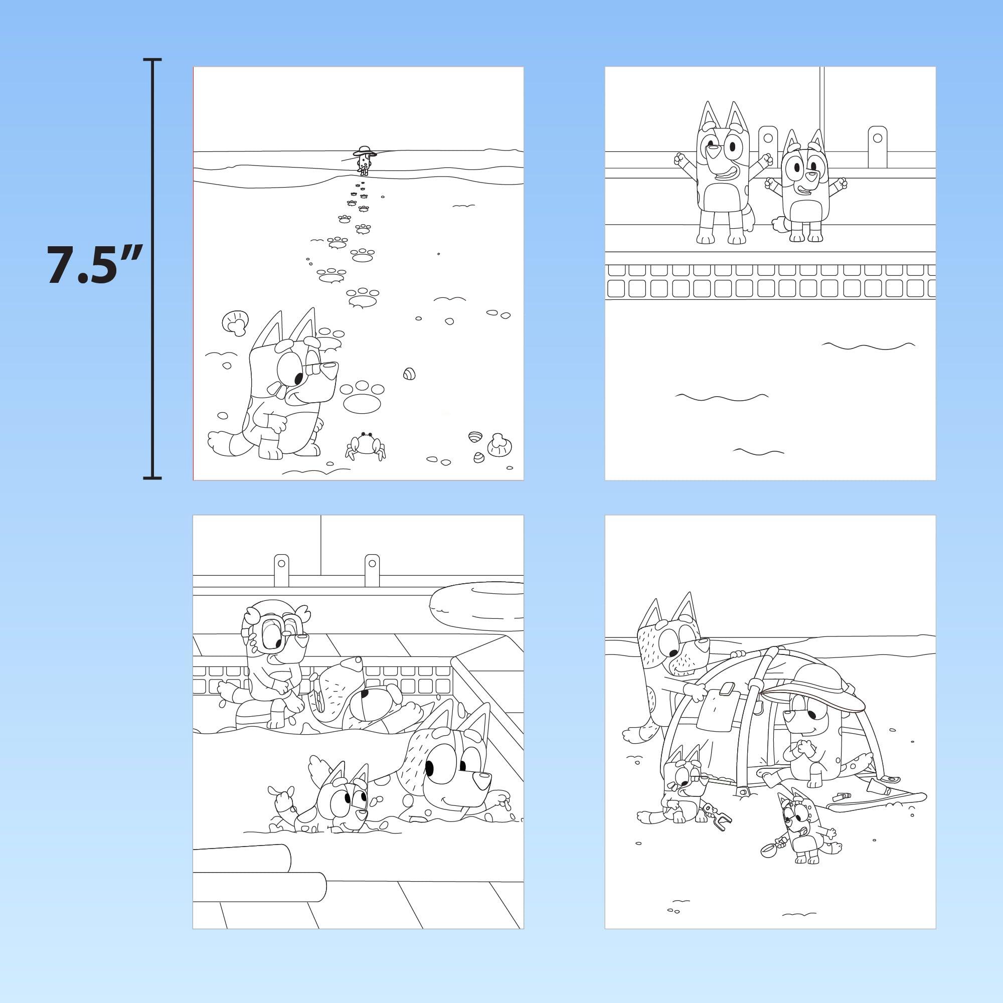 Horizon Group USA Bluey Aqua Art - Reusable Water Reveal Activity Pages With Water Pen for No-Mess Drawing and Coloring - Image 3