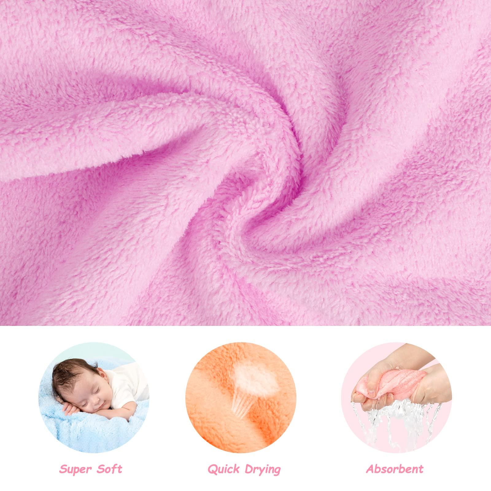 Orighty Baby Washcloths 24-Pack (7''x9''), Microfiber Coral Fleece Baby Towels, Super Soft and Absorbent Wash Cloths for Newborns, Infants and Toddlers, Gentle on Delicate Skin for Face Hands and Body - Image 5