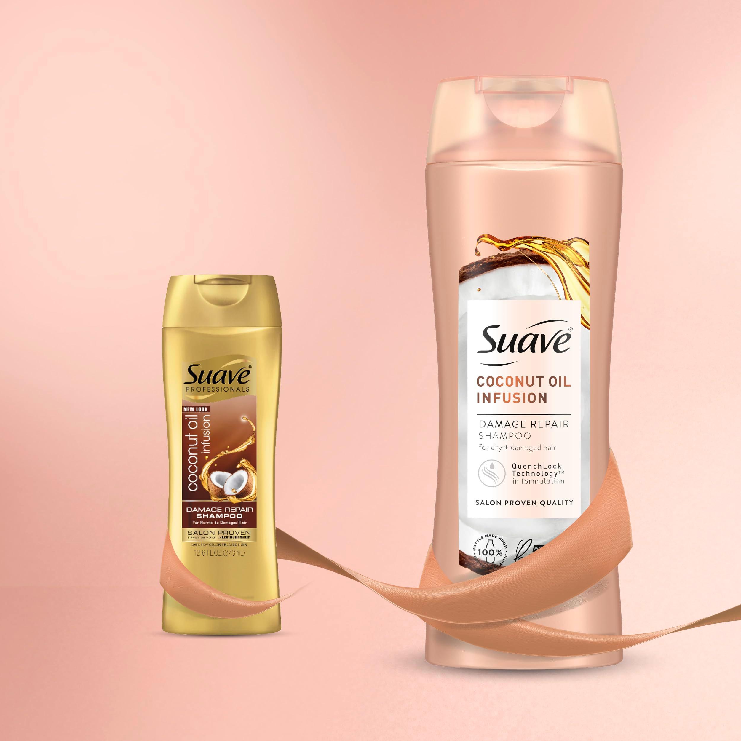 Suave Coconut Oil Infusion Shampoo and Conditioner Set, Damage Control Hydrating Shampoo & Conditioner for Damaged Dry Hair, 12.6 Oz Ea (2 Piece Set) - Image 4