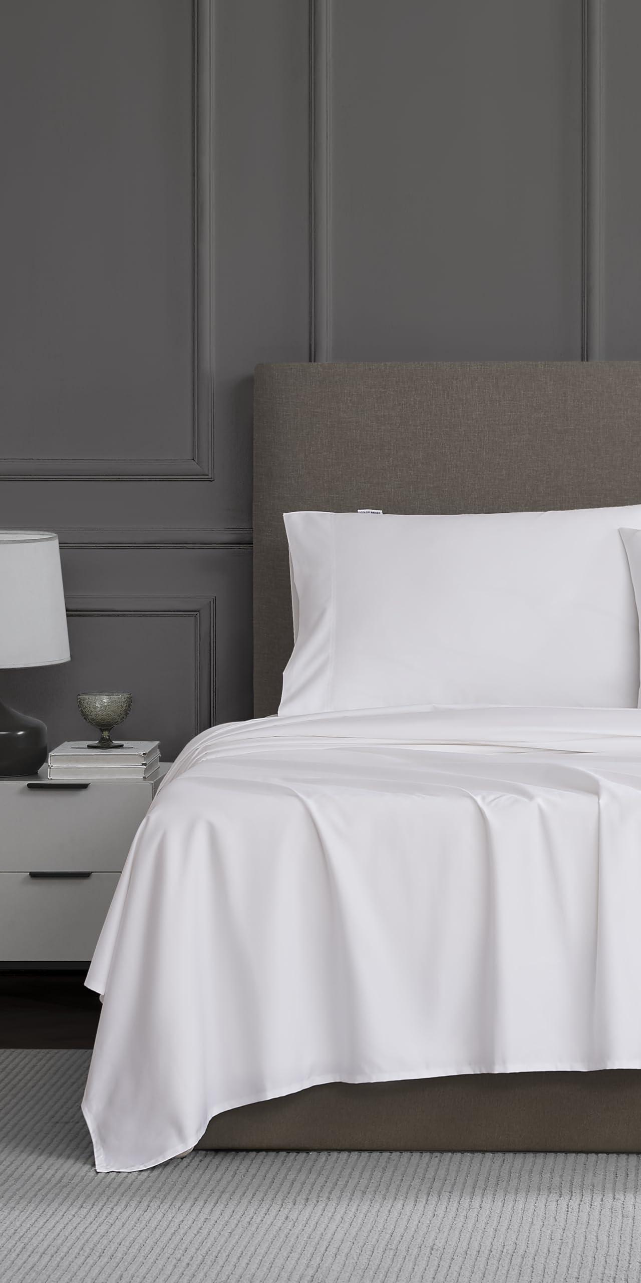 Linen Closet Luxury Cotton 1200 Thread Count Hotel Luxury 4-Piece Sheet Set, Queen, White - Image 8