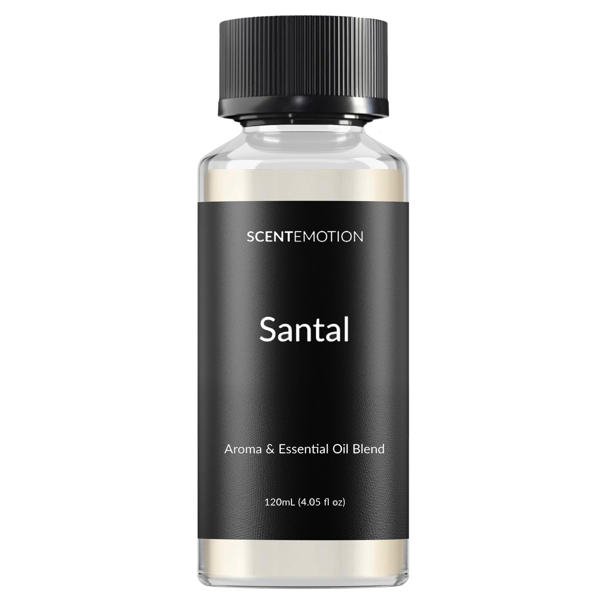 Santal Essential Oils for Diffuser | Aromatherapy Fragrance Oil with Notes of Sandalwood, Musk, & Papyrus | Luxury Scent Oil | 4.05 fl oz, 120ml