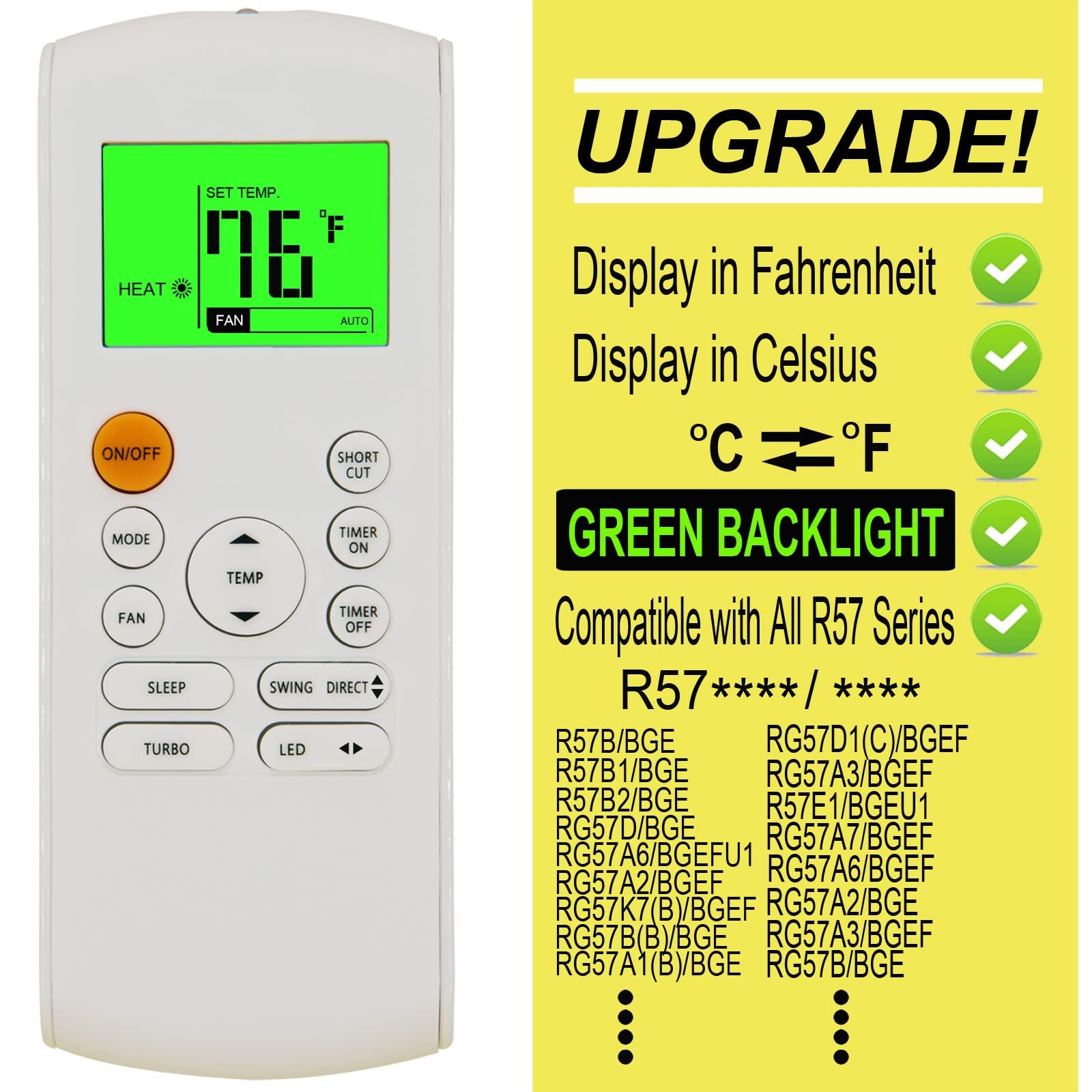 Replacement Remote Control for Midea MR COOL Koolking Bosch Carrier Toshiba AC Air Condtioner RG57B1/BGE RG57A6/BGEF RG57A6/BGEFU1 RG57E1/BGEU1 RG52A2/BGEFU1 RG57F3(B)/BGEFU1 RG57H3(B)/BGCEFU1-M -A - Image 2