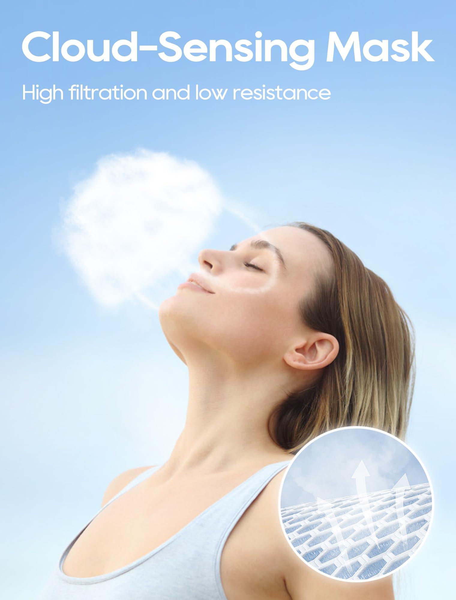 Funight KN95 Adult Masks 50 Pack 5 Layers Black Disposable Dust Masks with Filtering Efficiency≥95% Safety Breathable Mask - Image 5