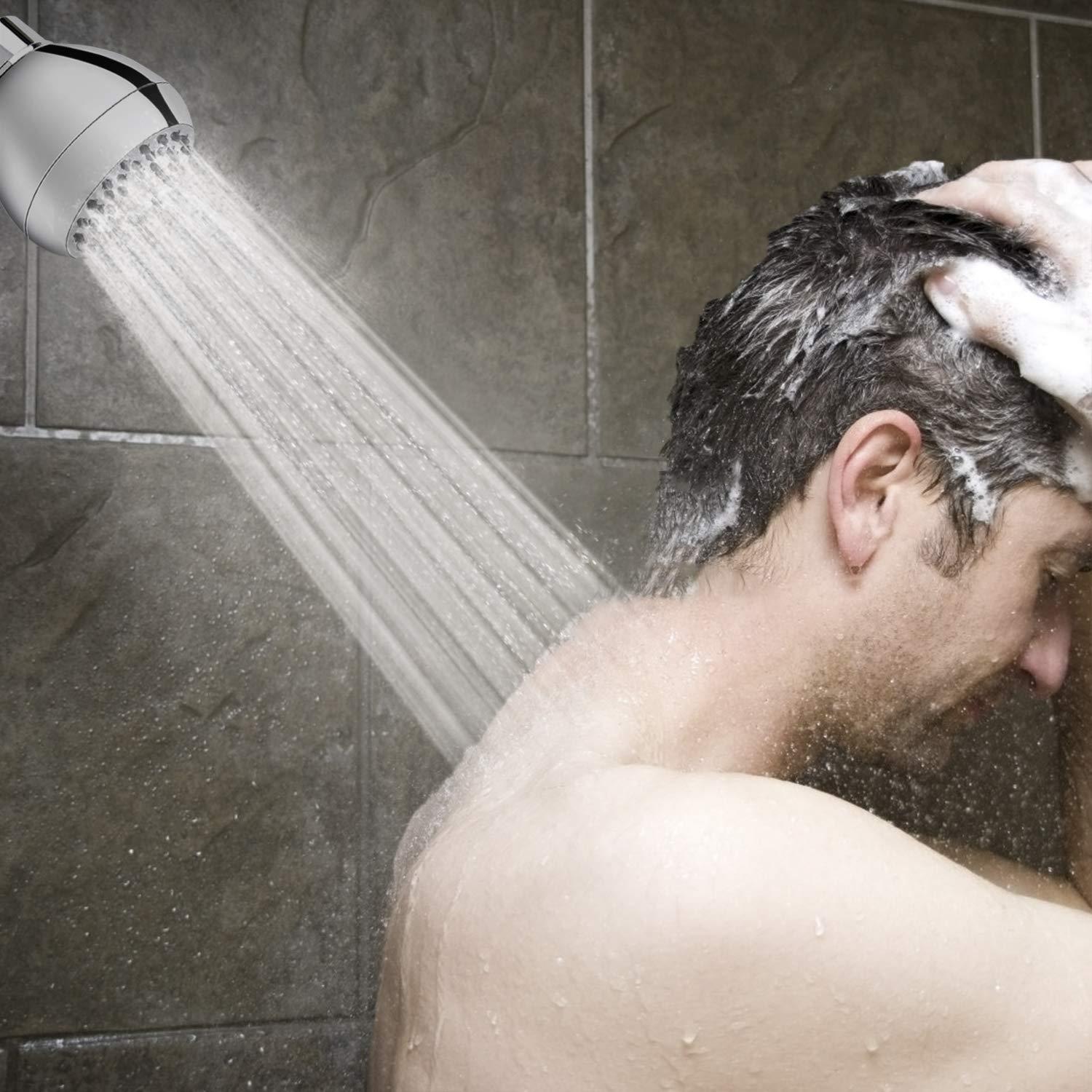 Aisoso High Pressure Shower Head 3 Inches Anti-clog Anti-leak Fixed Showerhead Chrome with Adjustable Swivel Brass Ball Joint for Relaxing and Comfortable Shower Experience - Image 2