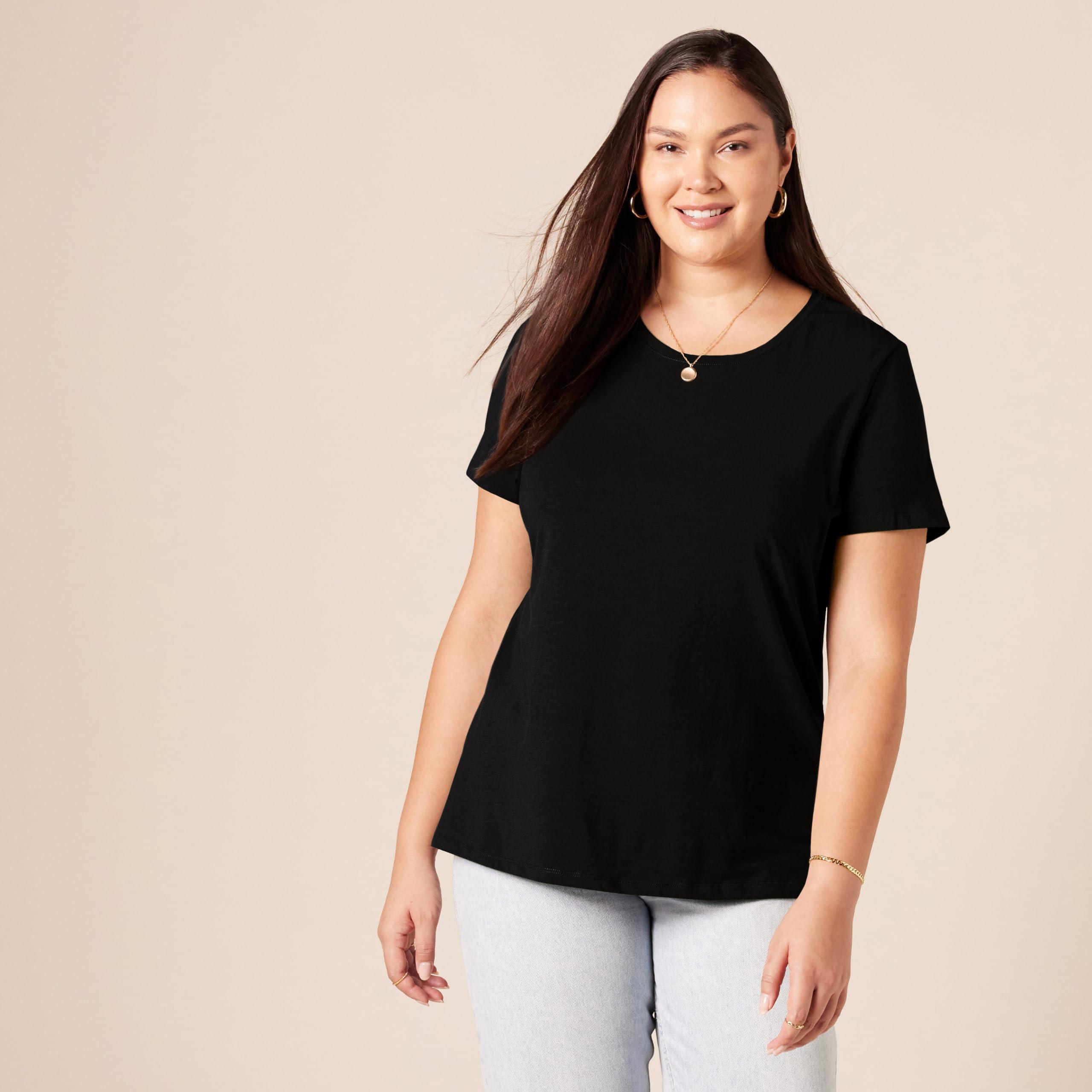Amazon Essentials Women's Classic-Fit Short-Sleeve Crewneck T-Shirt, Multipacks - Image 7
