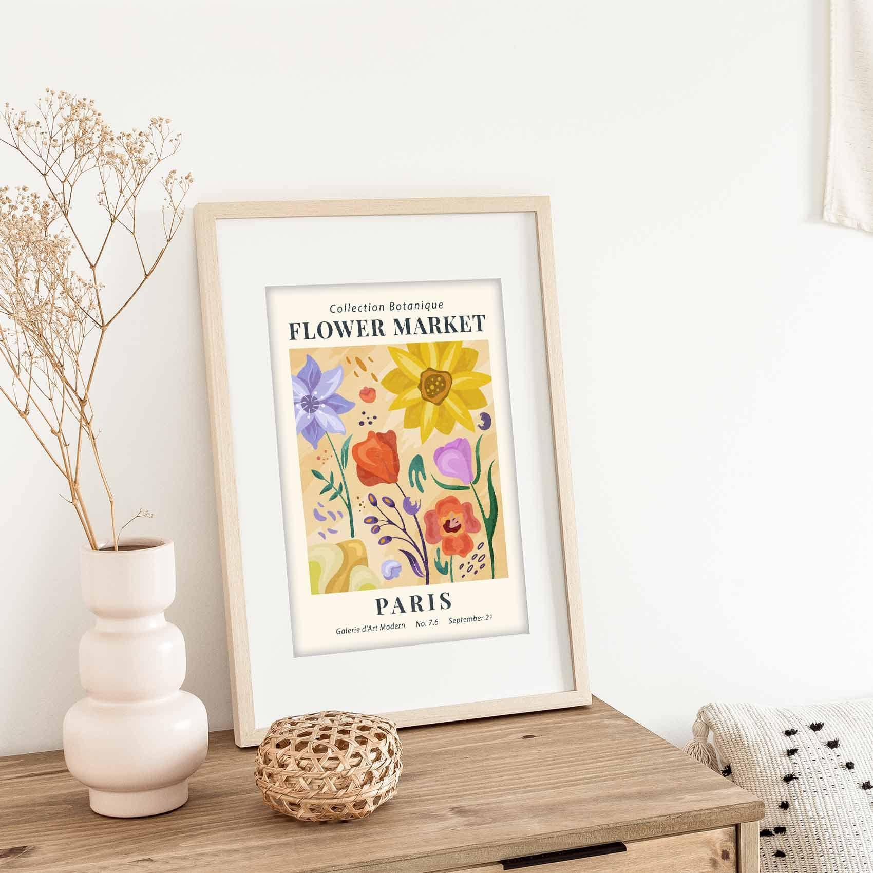 Canssape Set of 4 Flower Market Wall Art Prints - Colorful 8x10 Wall Pictures for Room Decor - Daisy Aesthetic Poster Prints (Unframed) - Image 2