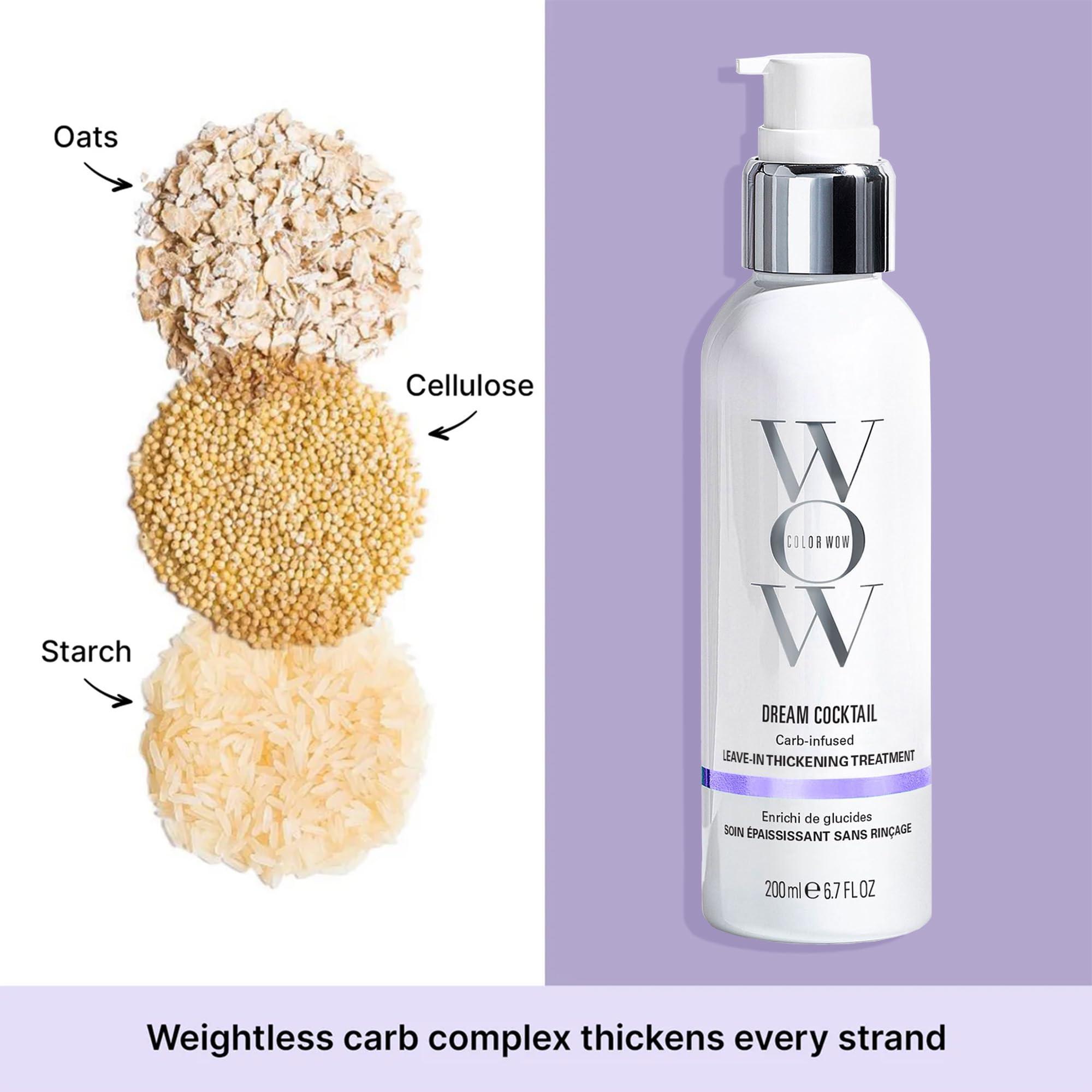 COLOR WOW Dream Cocktail Carb Infused Leave-in Treatment – Transform Thin Hair to Thick & Full | with Heat Protection - Image 3