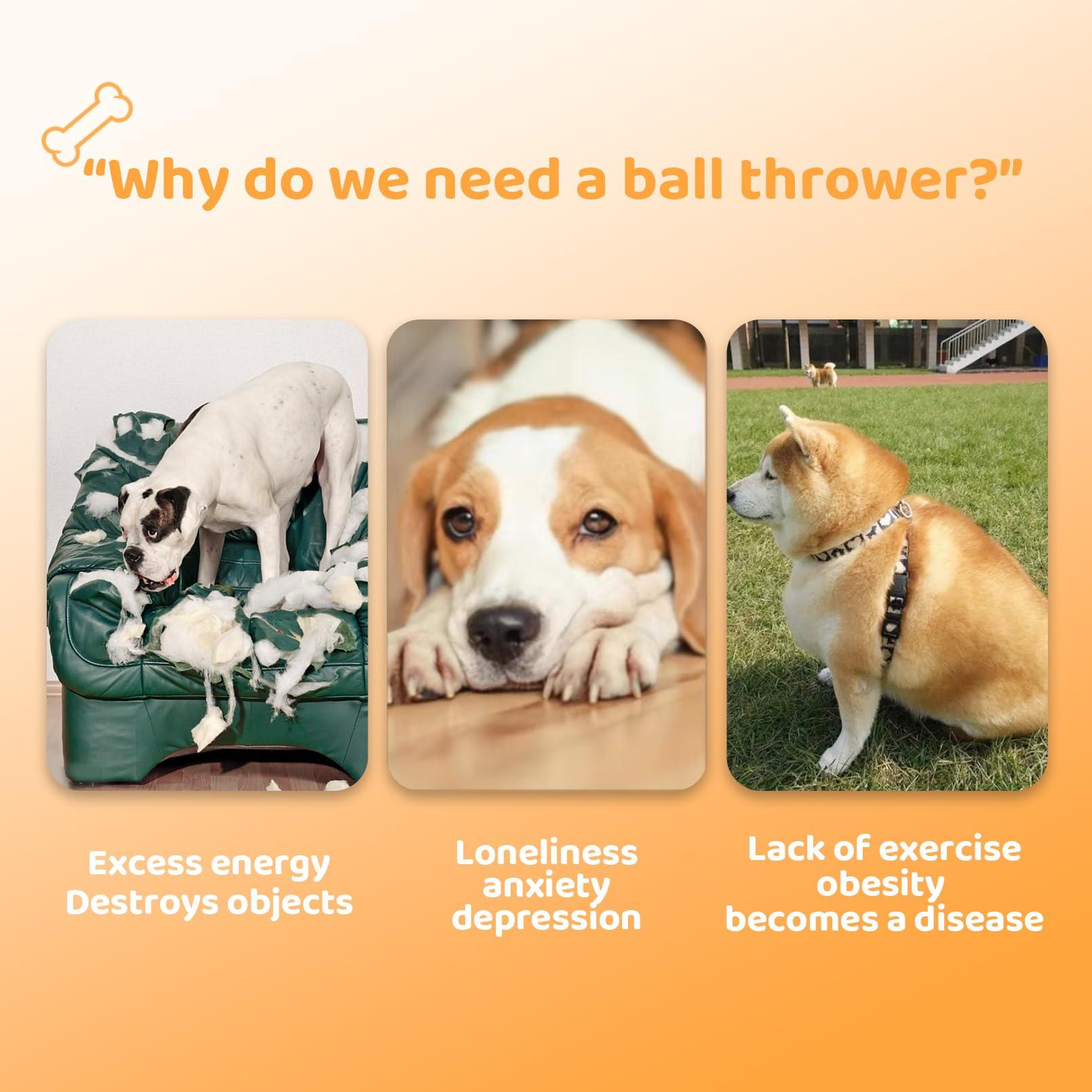 Jovani Automatic Dog Ball Launcher - Distance 10-30ft, Including 9 Tennis Balls (2inch), Keep Dog Happy, Orange - Image 3