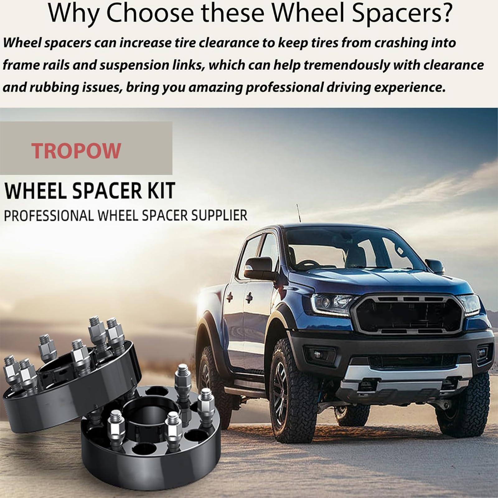 TROPOW 2 Pcs 4x4 to 4x4 Wheel Spacers/1 inch Golf Cart Wheel Spacers, fits EZ GO Fits EZGO Fits Club Car Golf Cart 25mm Overall Width - Image 5