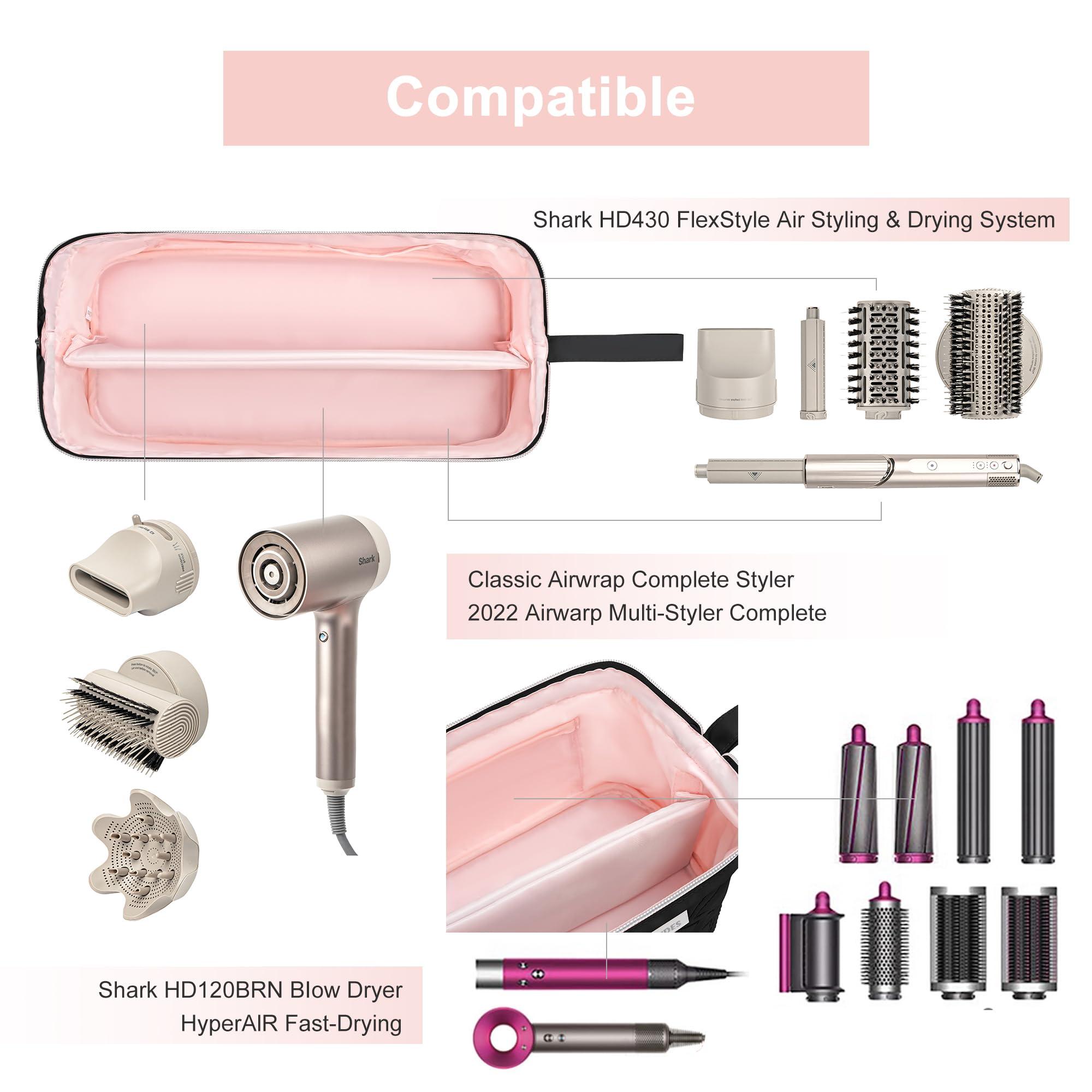 Leudes Hair Tools Travel Bag for Shark Flexstyle Carrying Case Portable Shark Hair Air Wrap Dryer Case Waterproof Dustproof Flat Curling Iron Travel Organizer - Image 4
