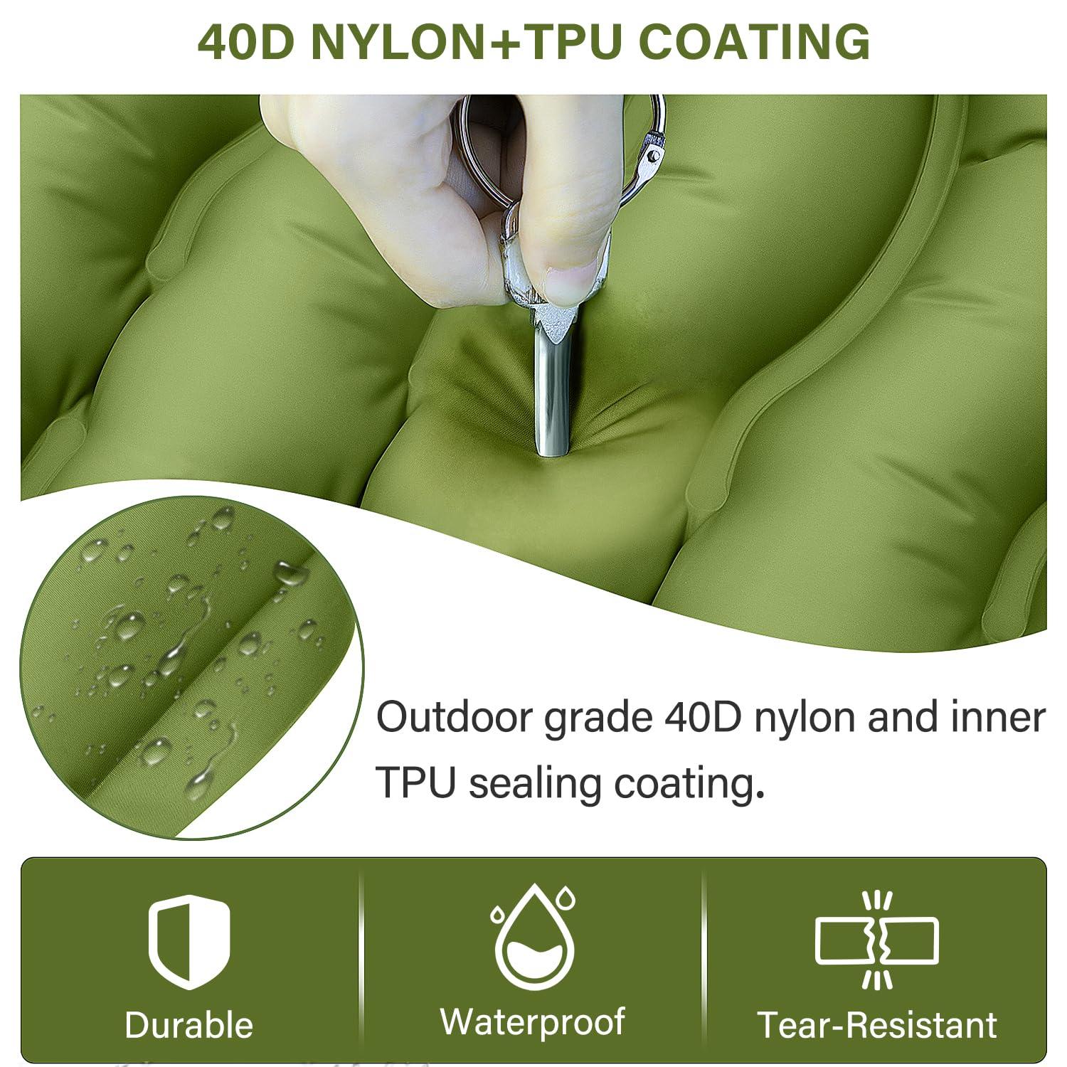 Yuzonc Camping Sleeping Pad, Ultralight Camping Mat with Pillow Built-in Foot Pump Inflatable Sleeping Pads Compact for Camping Backpacking Hiking Traveling Tent - Image 4