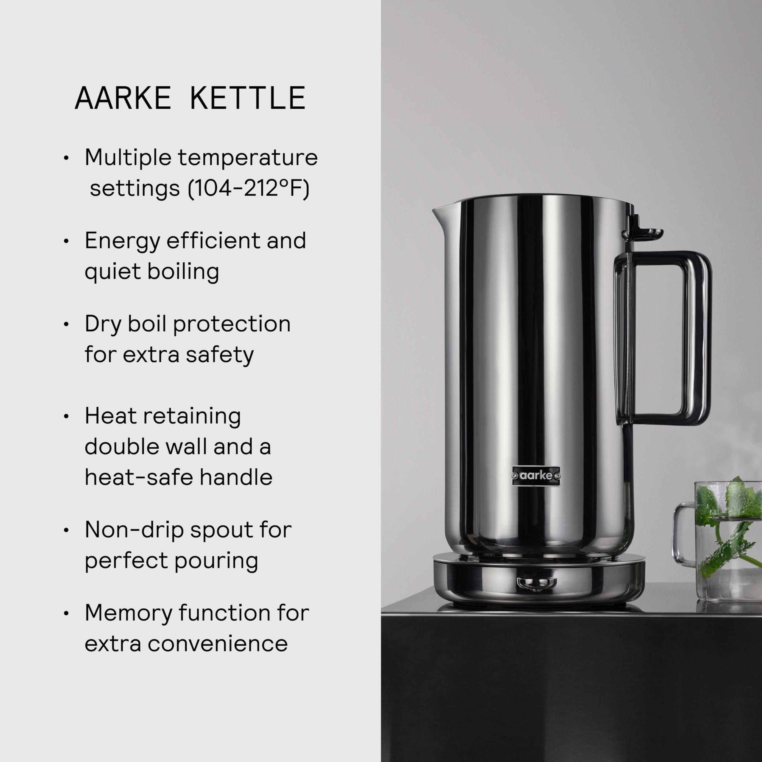 Aarke Kettle | Stainless Steel Hot Water Kettle | 360° Swivel Base | 1.2L / 5 Cups - Steel - Image 8