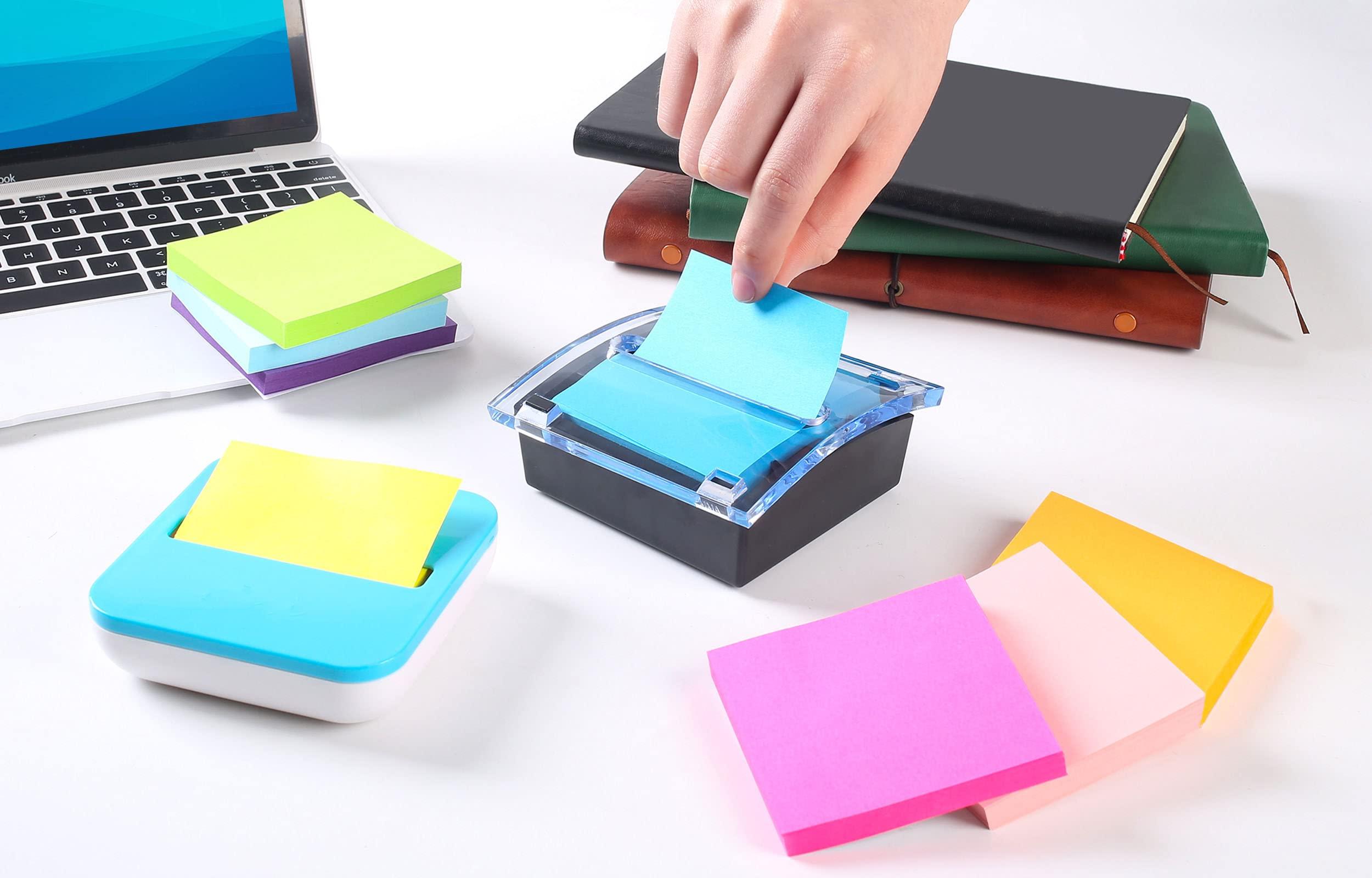 (8 Pads) Pop-up Sticky Notes 3x3 Inches, 8 Bright Colors Super Sticky Notes, Clean Removal, Recyclable, 84 Sheets/pad - Image 2