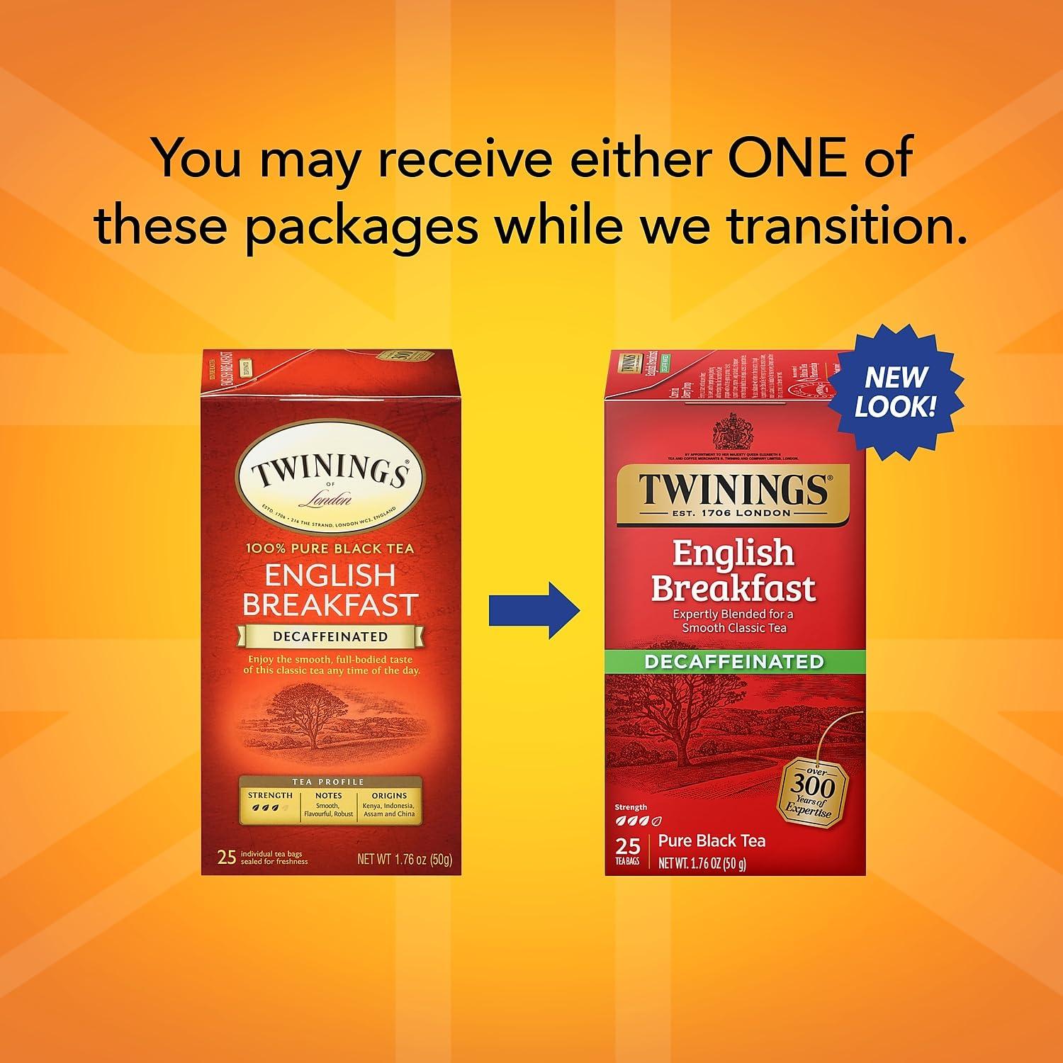 Twinings Classics Naturally Decaffeinated English Breakfast Tea -- 25 Count (Pack of 1) - Image 2