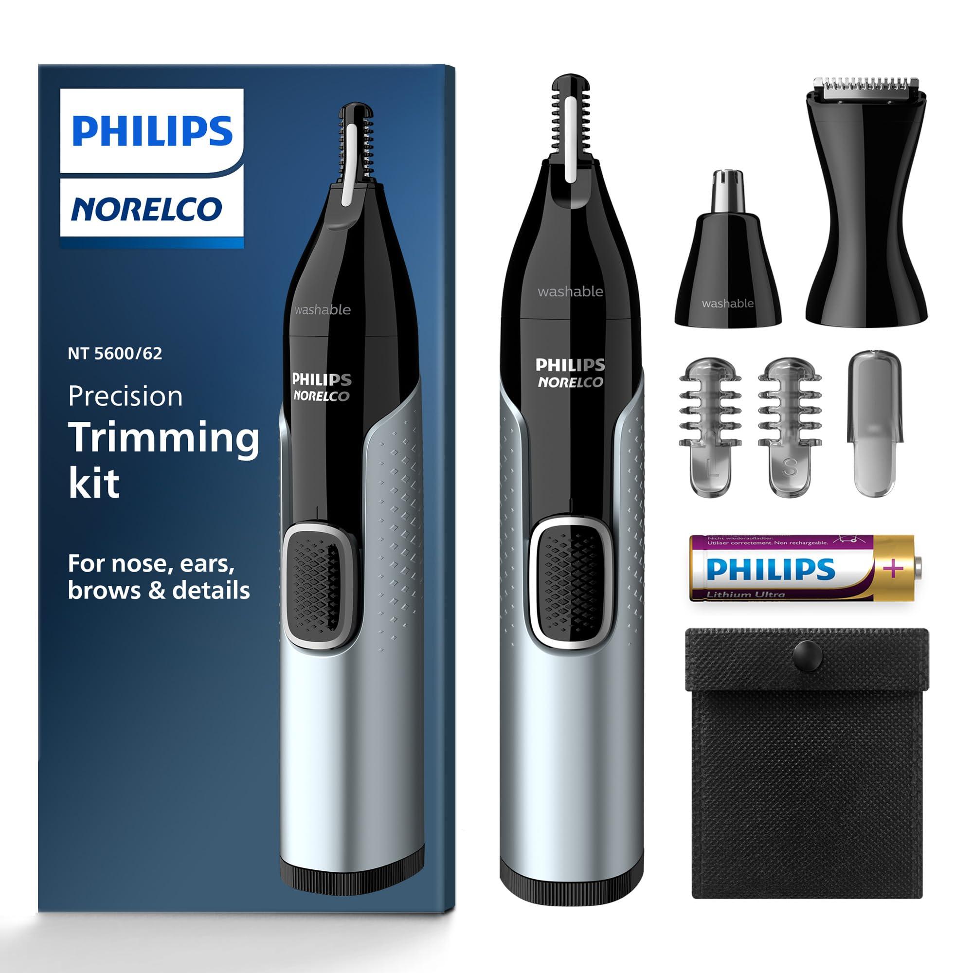 Philips Norelco Nose Trimmer 5000 for Nose, Ears, Eyebrows Trimming Kit, NT5600/62