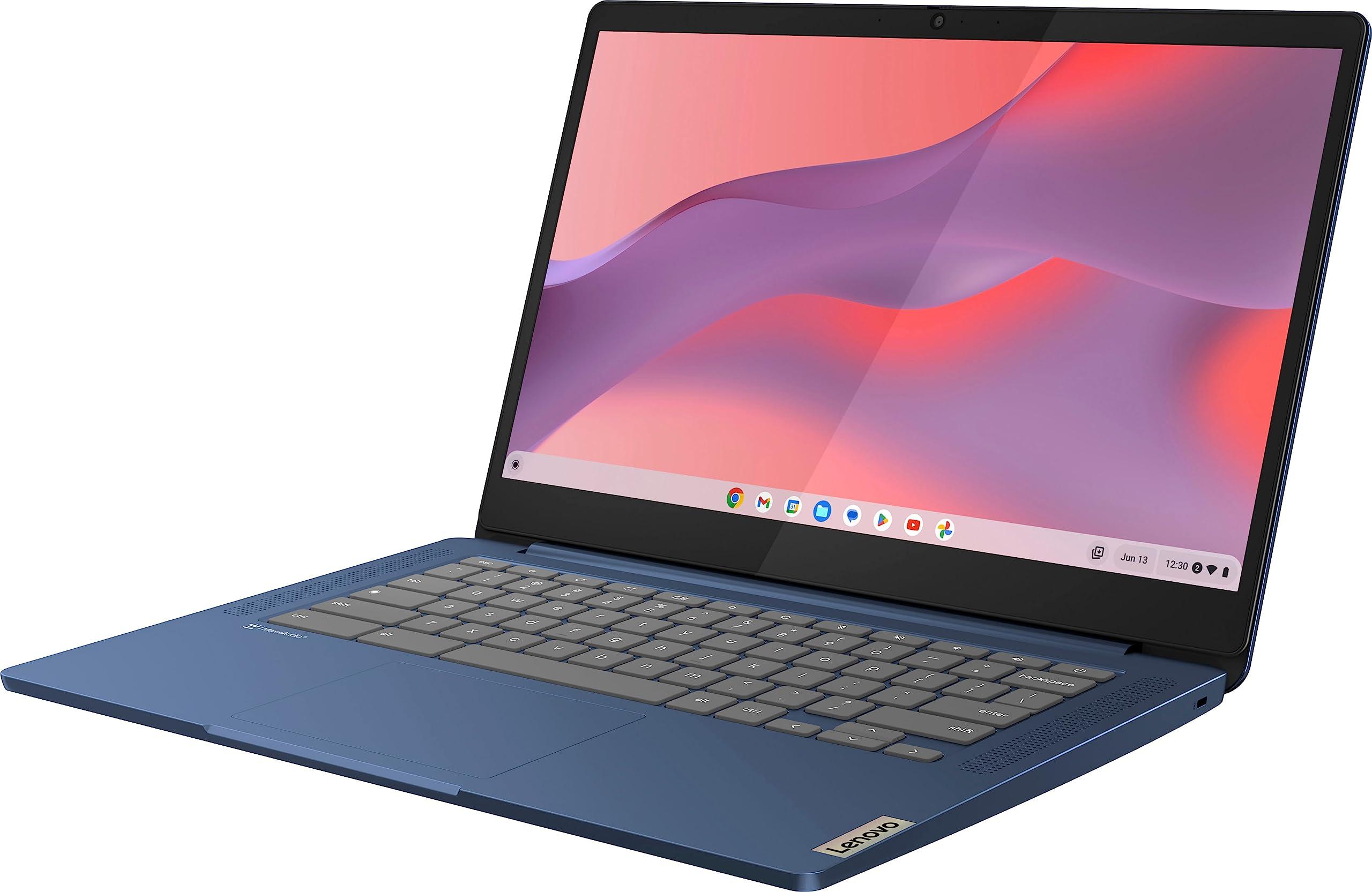 Lenovo Flagship Chromebook, 14'' FHD Touchscreen Slim Thin Light Laptop Computer, 8-Core MediaTek Kompanio 520 Processor, 4GB RAM, 64GB eMMC, WiFi 6,Chrome OS, Abyss Blue - Image 2