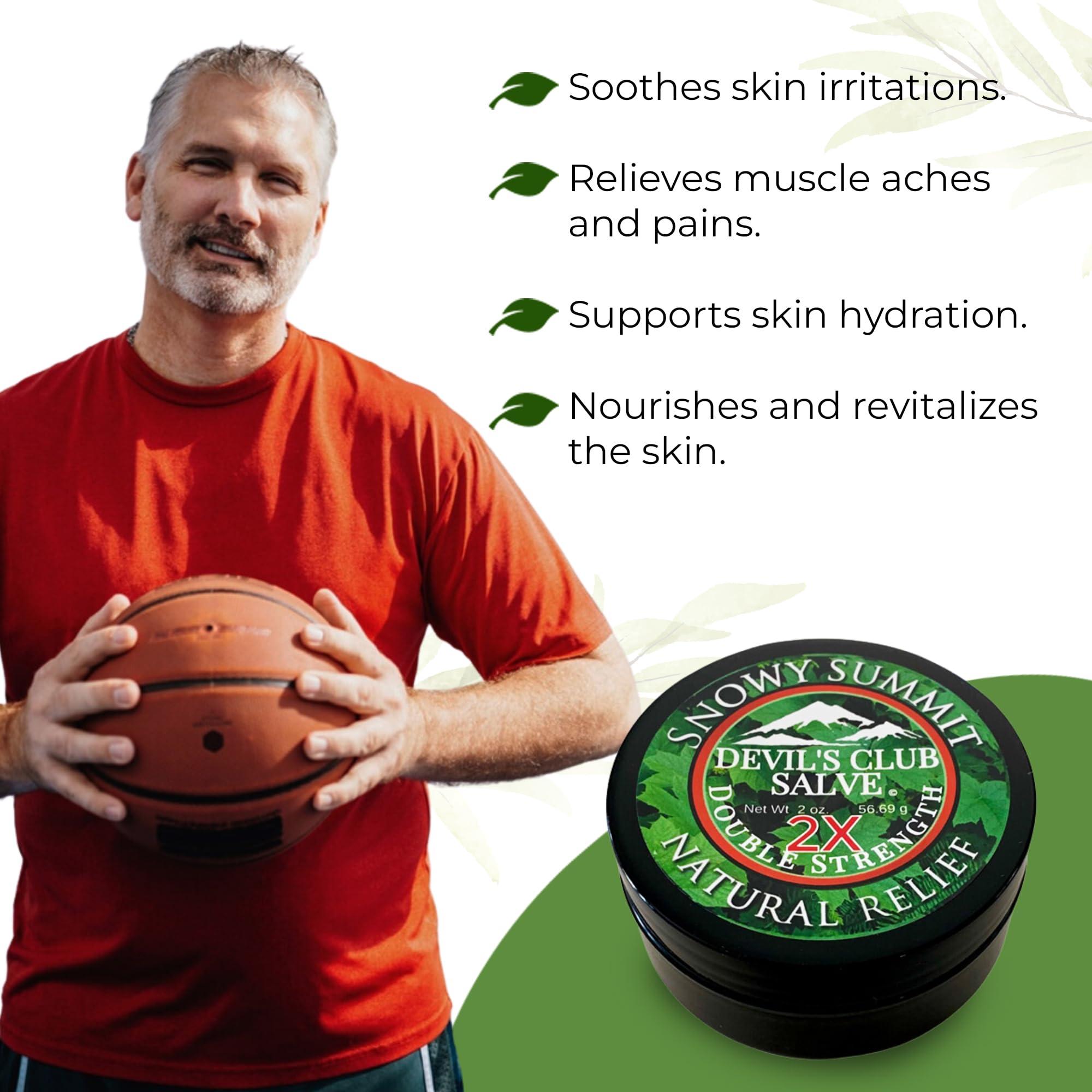 Snowy Summit Devil's Club Salve 2X - Handmade All-Natural Double Strength Muscle Rub with Light Scent - Quick Absorbing Herbal Salve with Alaskan Ingredients - 2X Potency for Effectiveness - Image 3
