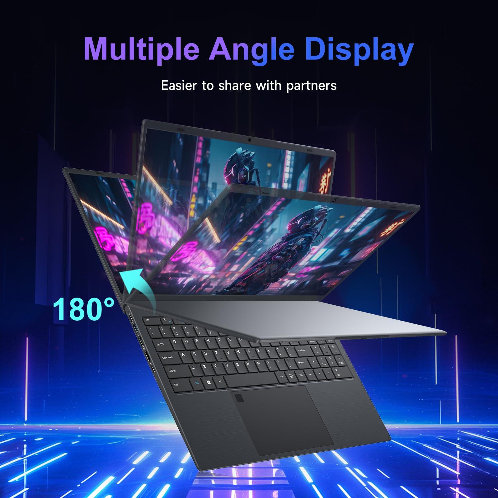 Akocrsiy 15.6 Inch Student Business Laptop Computer, LPDDR5 12GB RAM 512GB ROM, Intel N95 Processor(Up to 3.4GHz), Windows 11 Pro with FHD IPS Display, WiFi 5, Bluetooth 5.2, Type-C, HDMI, USB 3.2 - Image 9