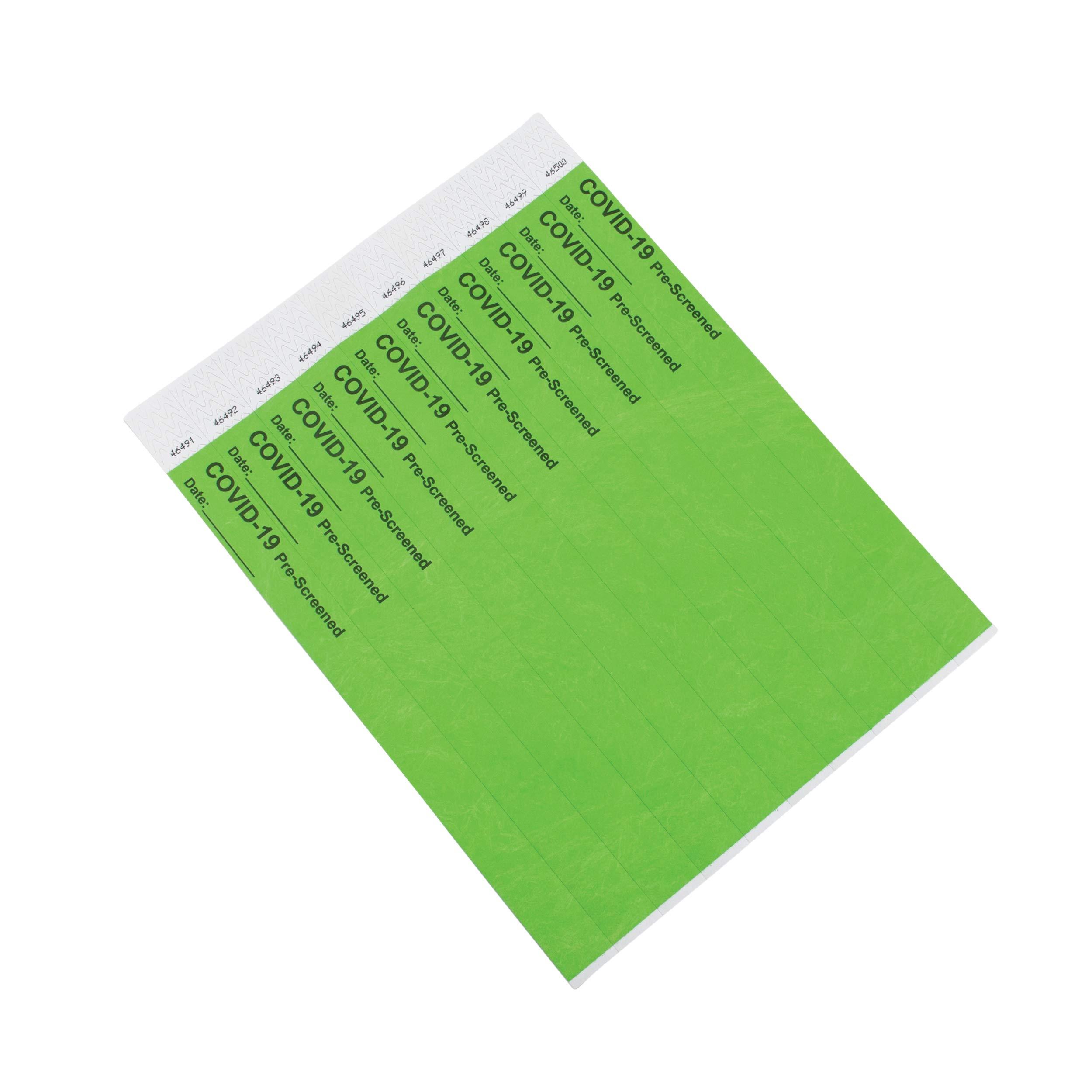 Advantus Pre-Printed COVID Tyvek Wristbands, Pre-Screened, 500/PK (76093) - Image 5