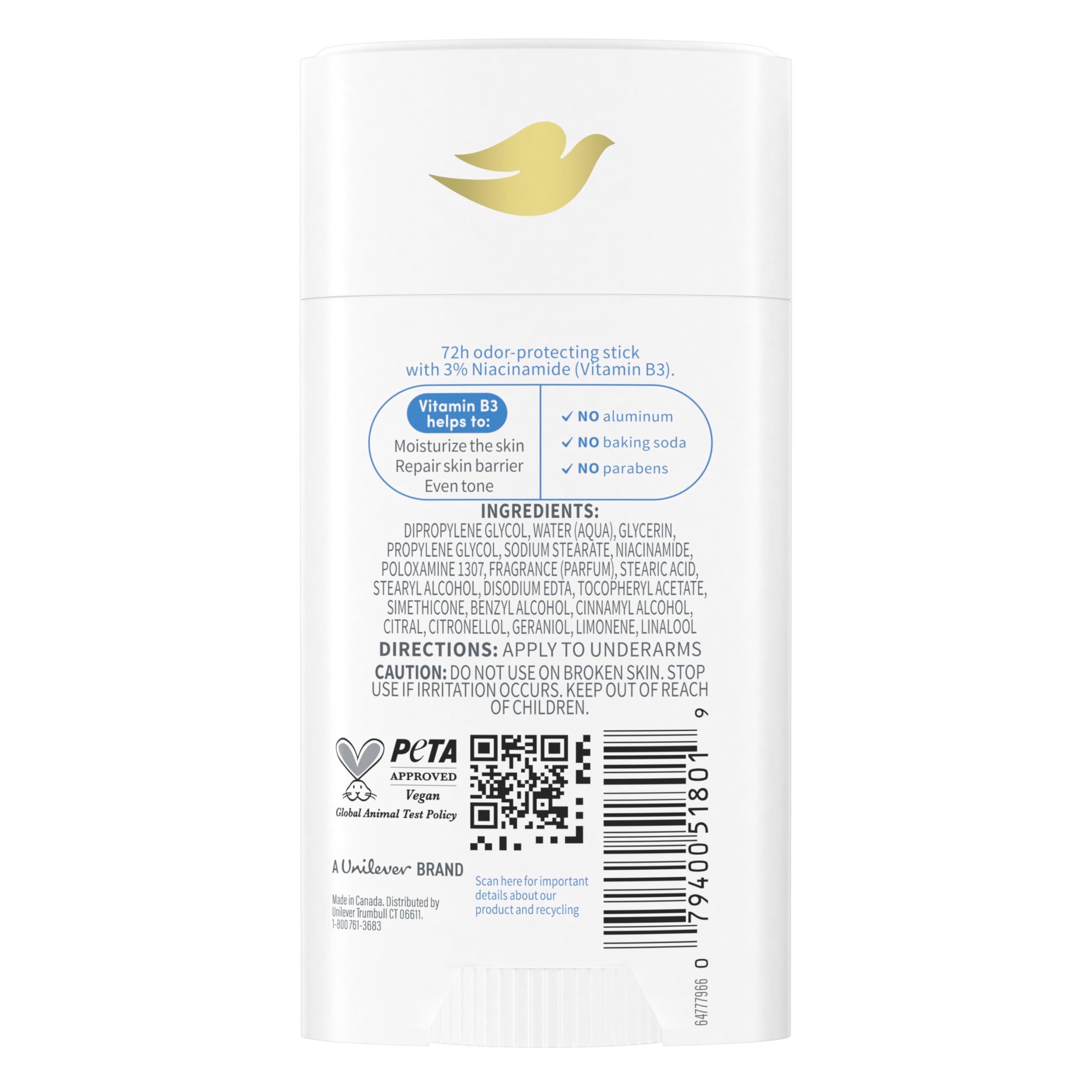 Dove VitaminCare+ Deodorant Stick Fresh Linen & Sea Mineral Aluminum Free 2.6 oz - Image 2